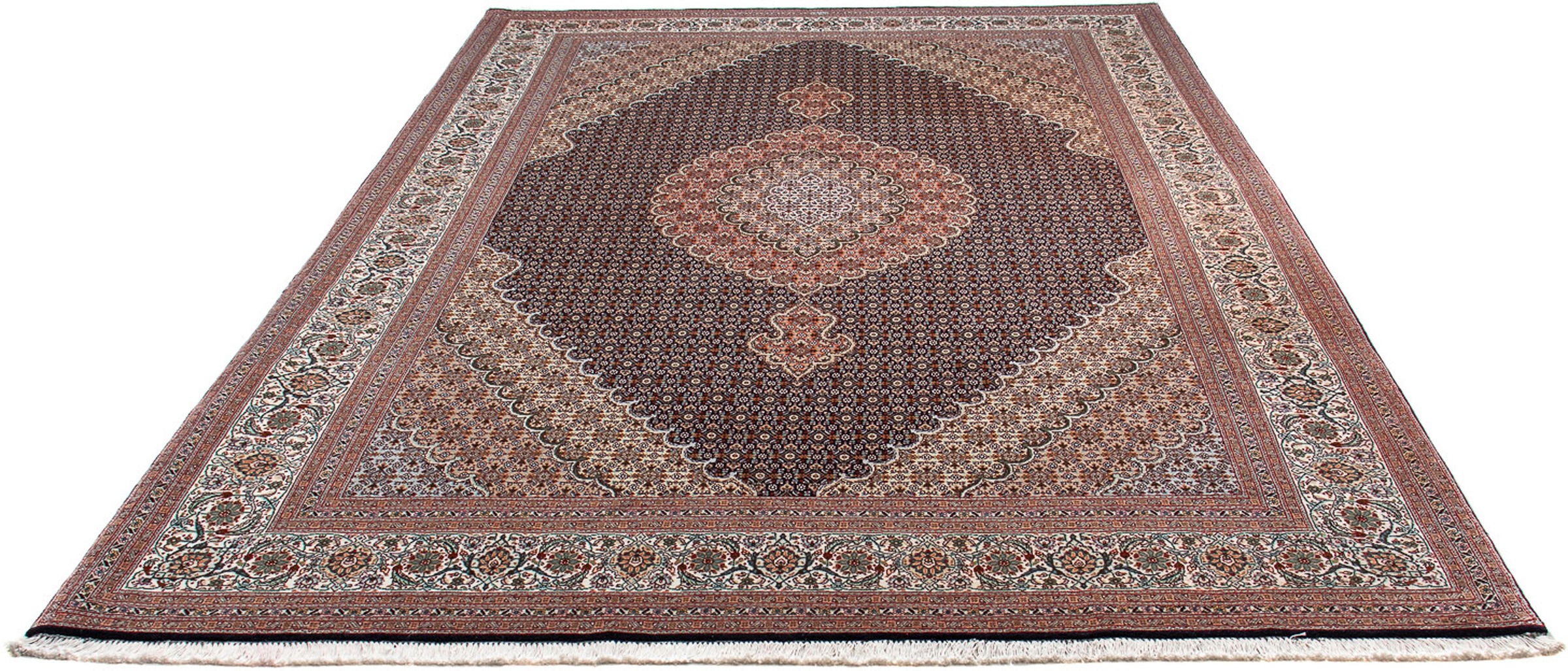 Image of morgenland Orientteppich »Perser - Täbriz - 295 x 206 cm - dunkelbraun«, rechteckig, 10 mm Höhe, Wohnzimmer, Handgeknüpft, Einzelstück mit Zertifikat bei Ackermann Versand Schweiz