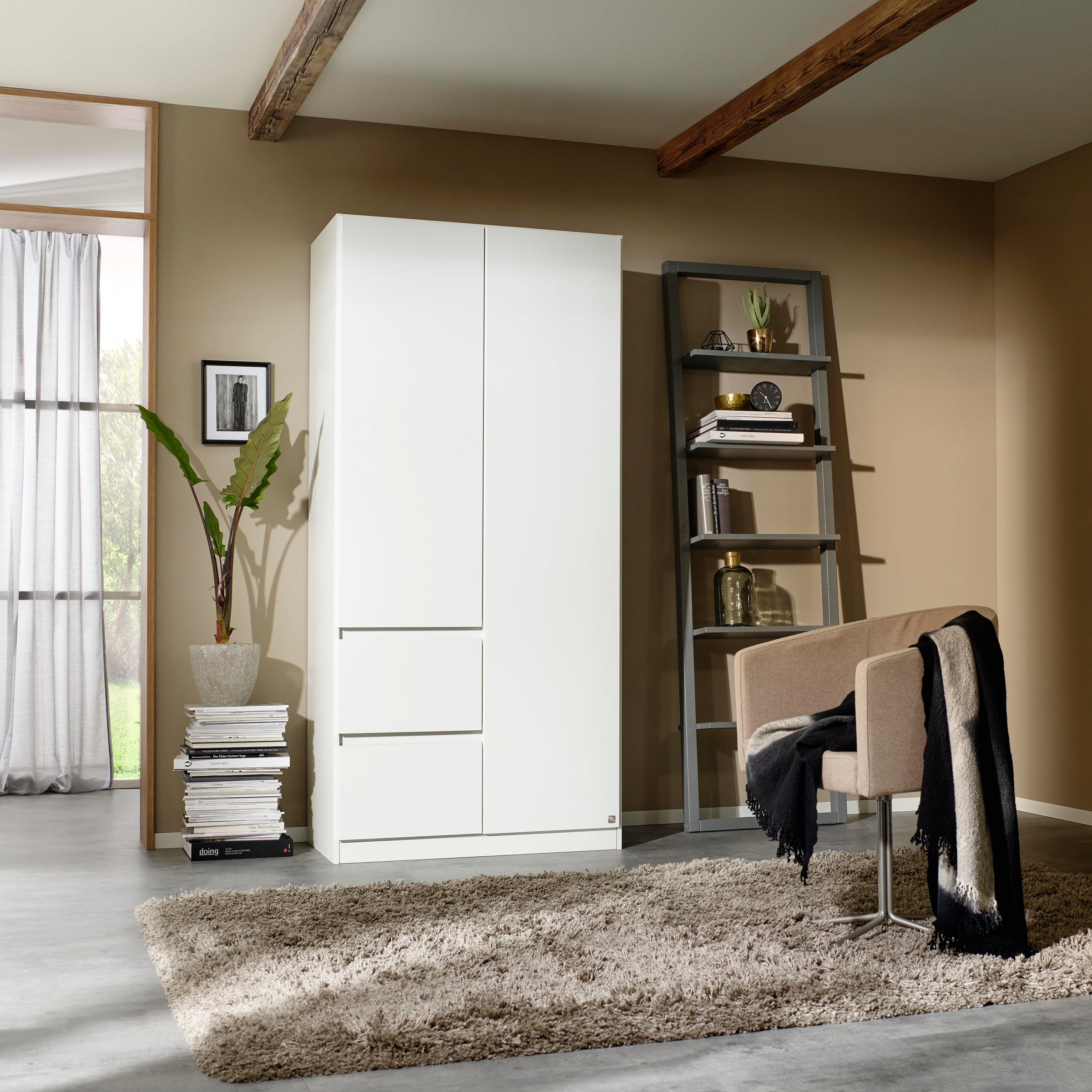 rauch Drehtürenschrank "Kleiderschrank Schrank Garderobe Wäscheschrank Ankleide NIDDA" Breiten 91/136/181 cm, Höhe 197 cm, grifflose Front sowie Push-to-Open Funktion MADE IN GERMANY