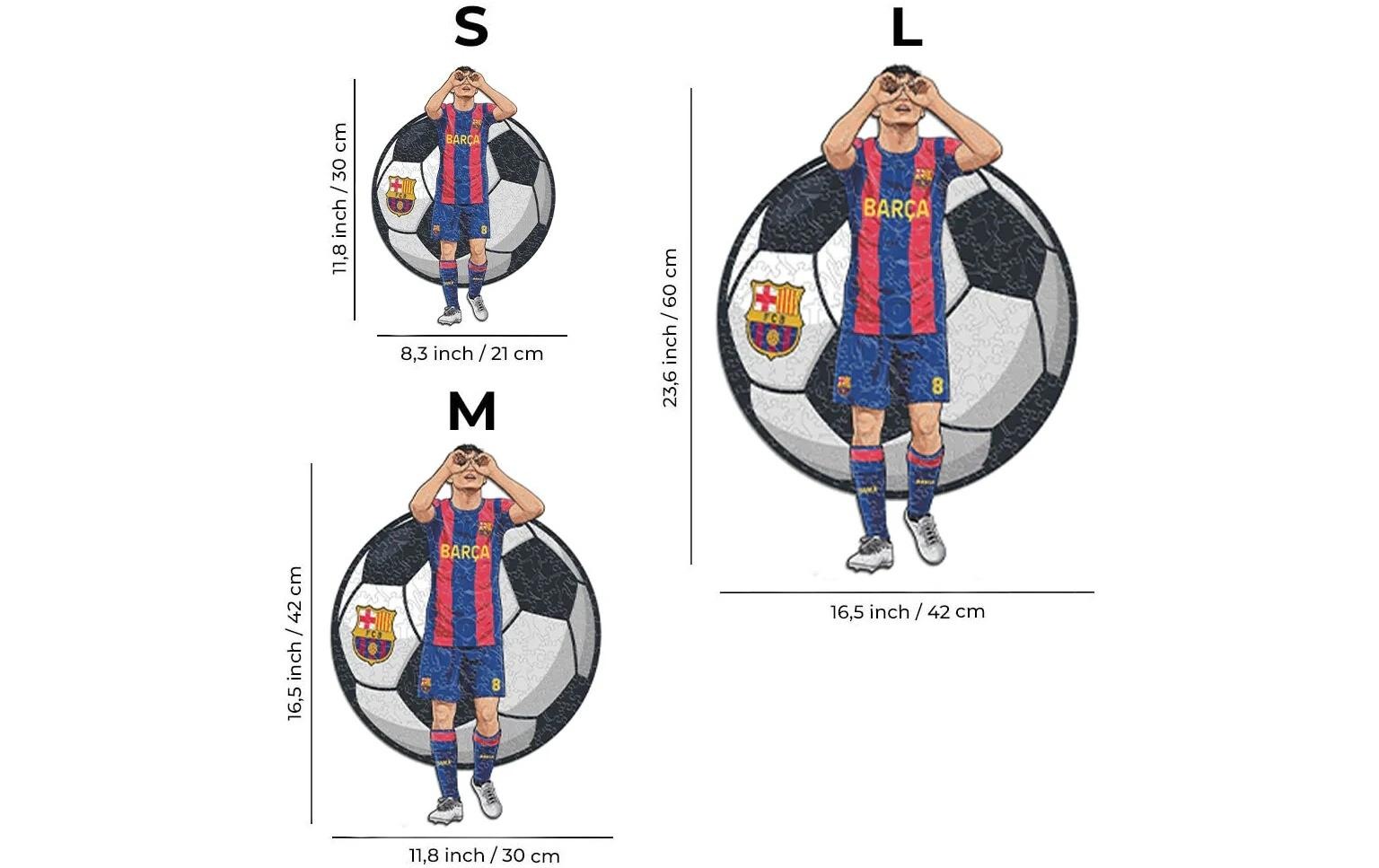   Puzzle »Iconic FC Barcelona – Pedri« Holzart: Birke (Herkunftsland: China)