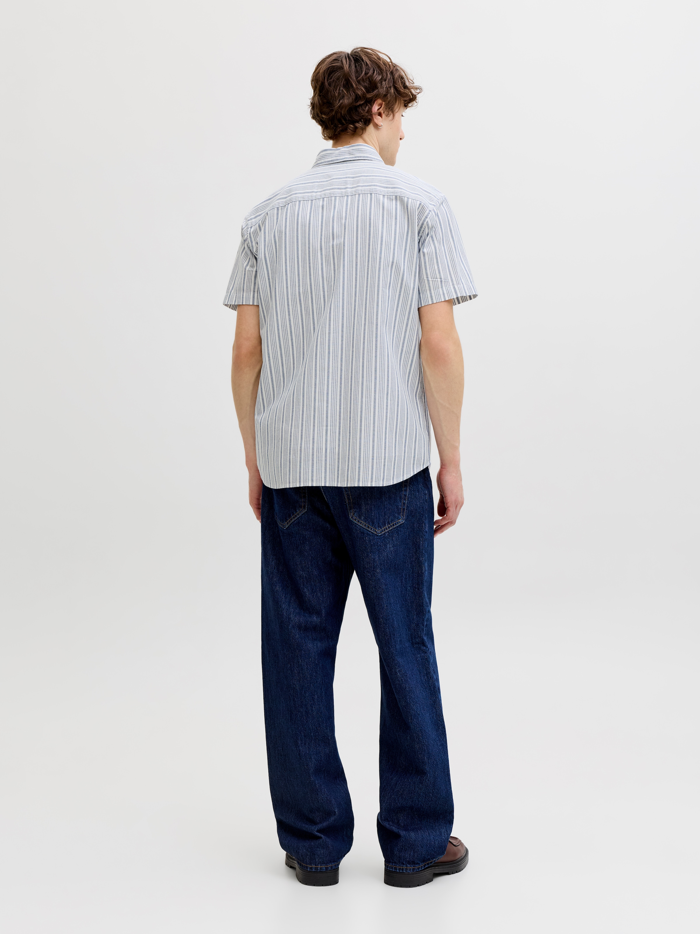 Jack & Jones Chemise à manches courtes »JJCHAD OXFORD STRIPE SHIRT SS«