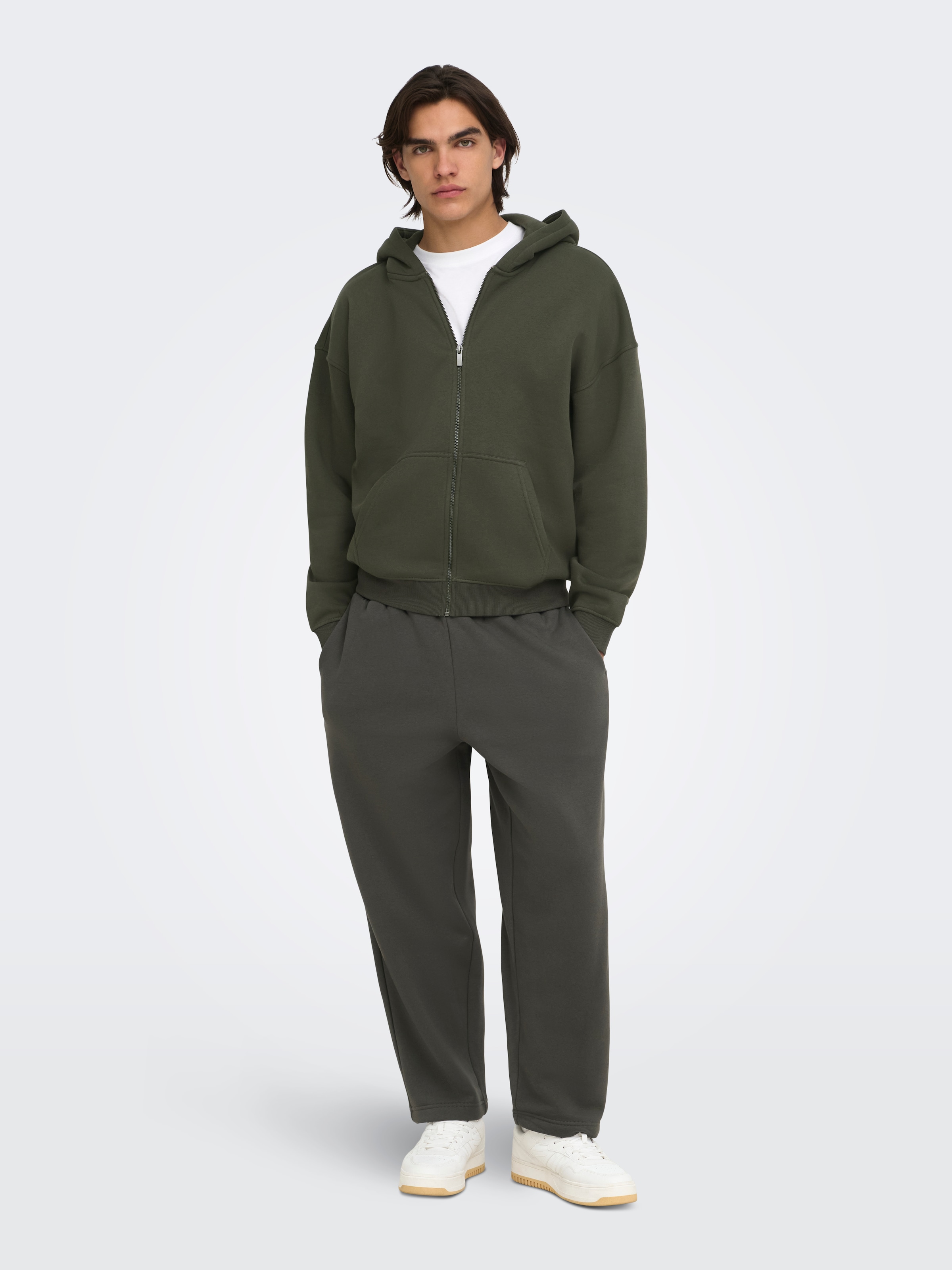 ONLY & SONS Pantalon sweat »ONSCERES WIDE PANT NOOS«  mélange coton, coupe décontractée