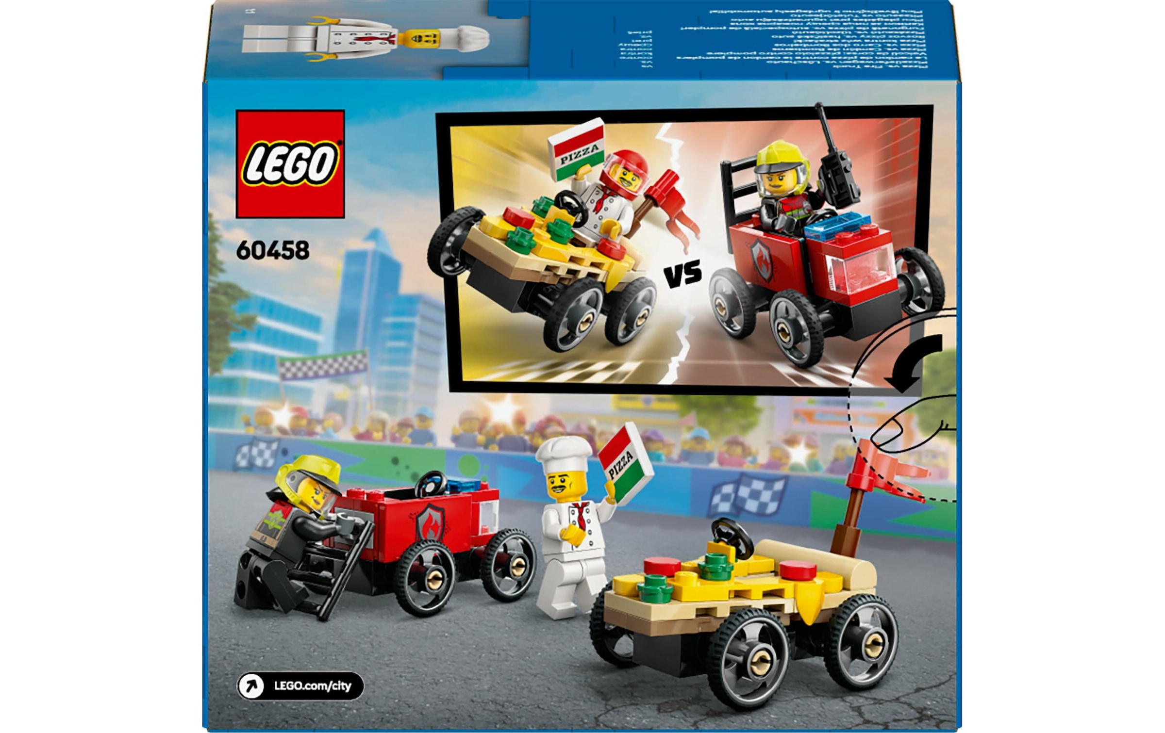 LEGO® Spielbausteine »City Pizzalieferwagen vs. Löschauto 60460«, (70 St.)