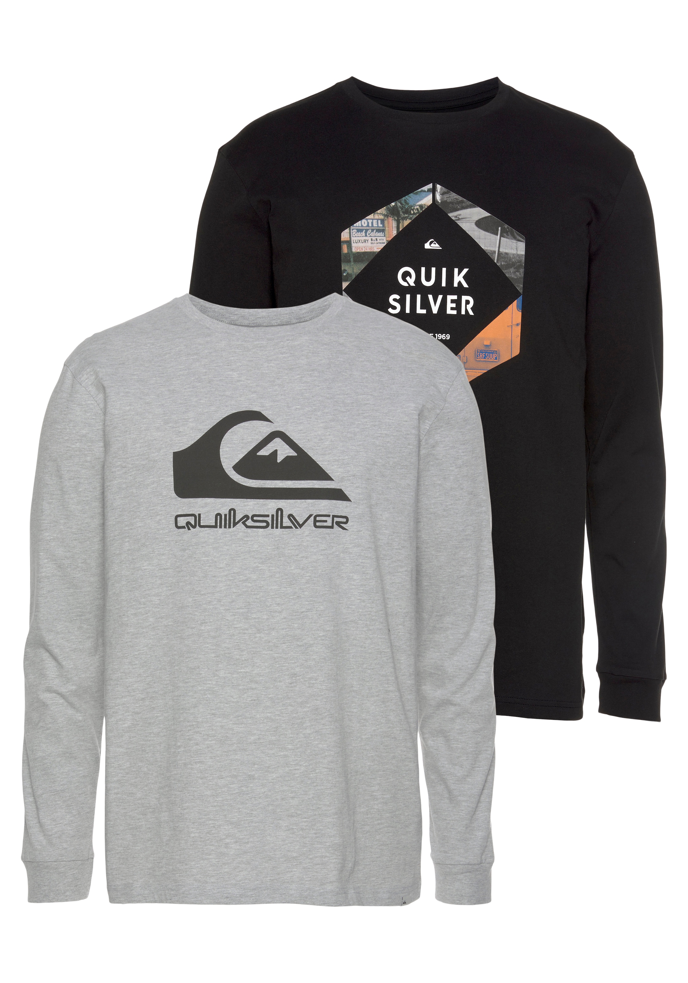 Image of Quiksilver Longsleeve »PHOTO LOGO LS TEE PACK«, (Packung, 2 tlg., 2er-Pack) bei Ackermann Versand Schweiz