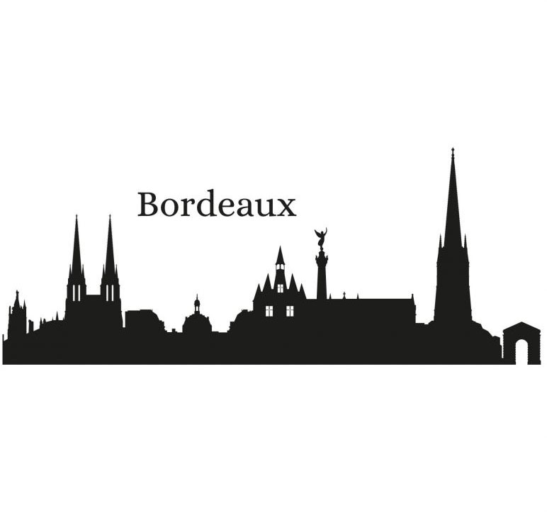Wandtattoo »Stadt Skyline Bordeaux 120cm«, (1 St.), selbstklebend, entfernbar