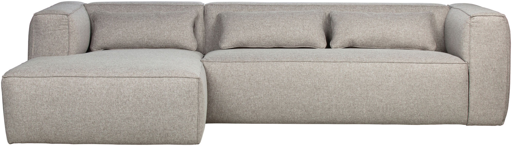 Image of WOOOD Ecksofa "Bean Mischgewebe wasserabweisend mit Kissen H 73 x B 305 x T 175/96 cm" Links, Tragkraft 100 kg pro Sitzplatz, Gute Verschleissfestigkeit