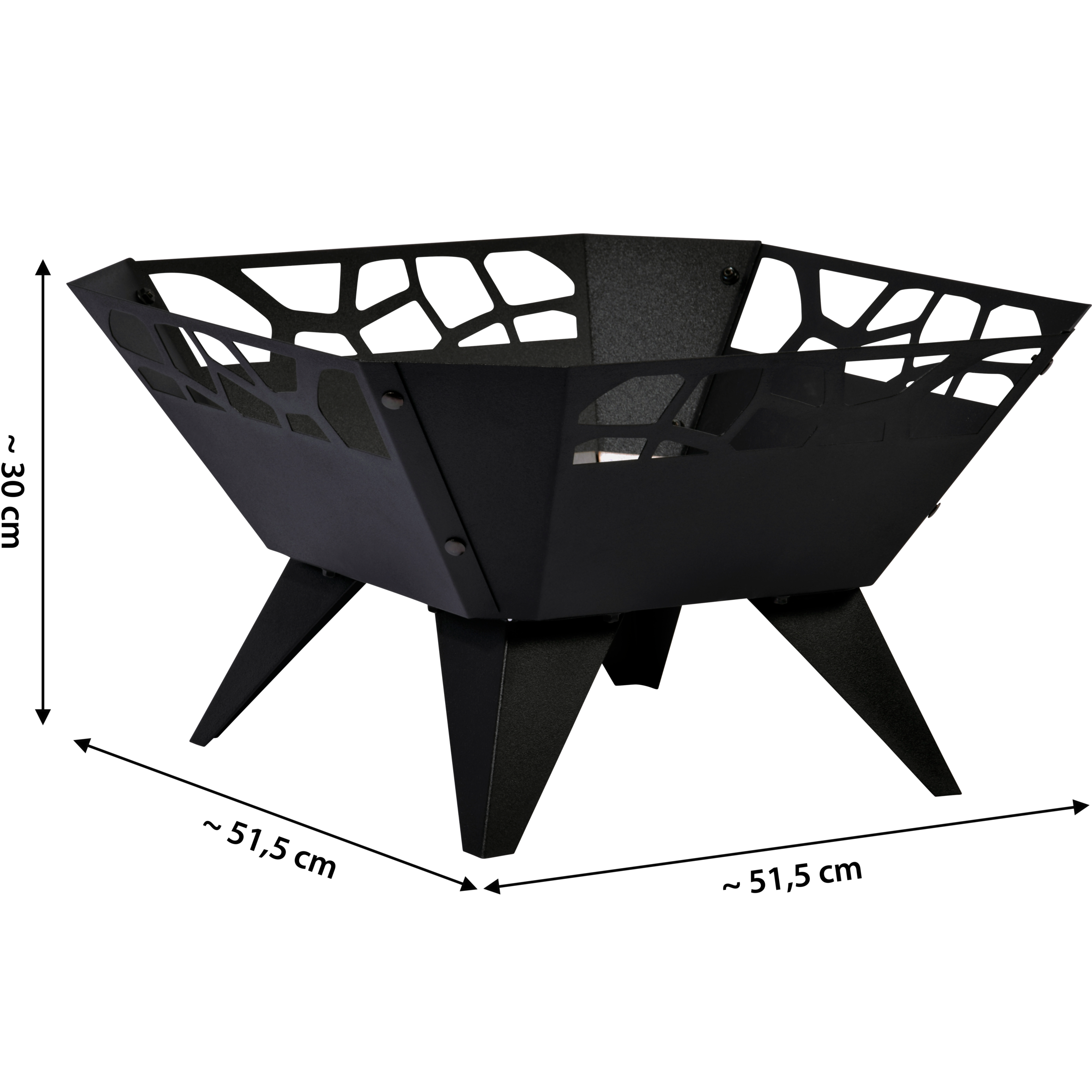 dobar Plaque à feu »Design« BxLxH: 51,5x51,5x30 cm