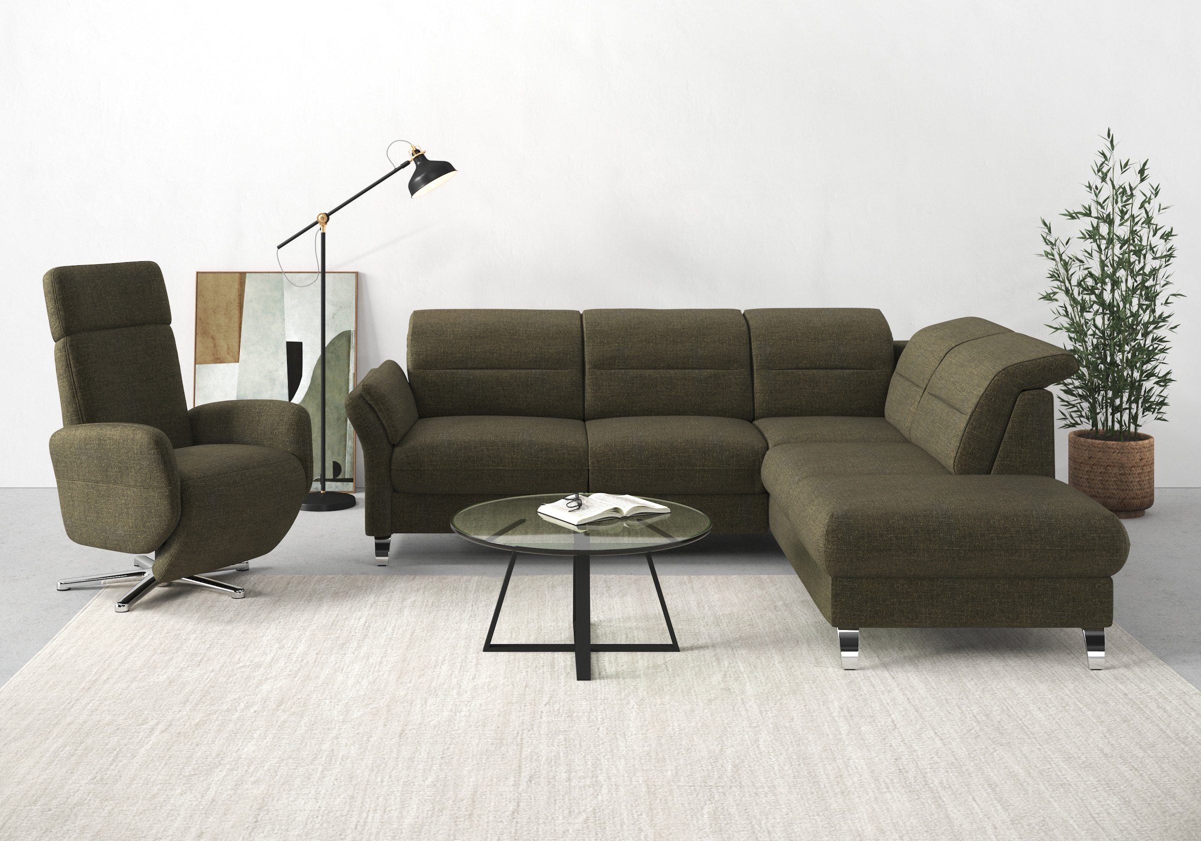 sit&more TV-Sessel »Grenoble, inkl. Kopfteilverstellung und kabelgebundener Fernbedienung,«, wahlweise mit 2 Motoren und Akku und Aufstehhilfe