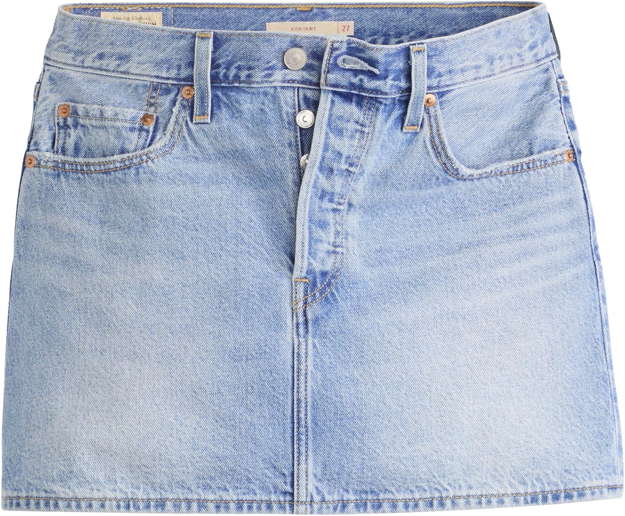 Levi's® Jeansrock »ICON SKIRT« mit Used-Effekten und ausgefransten Kanten