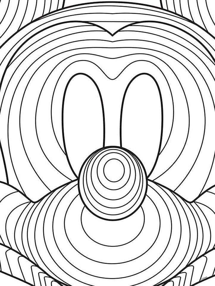 Image of Komar Bild "Mickey Mouse Lines" Disney 1 Stk. tlg. Wandbild zur Dekoration im Kinderzimmer - ohne Rahmen