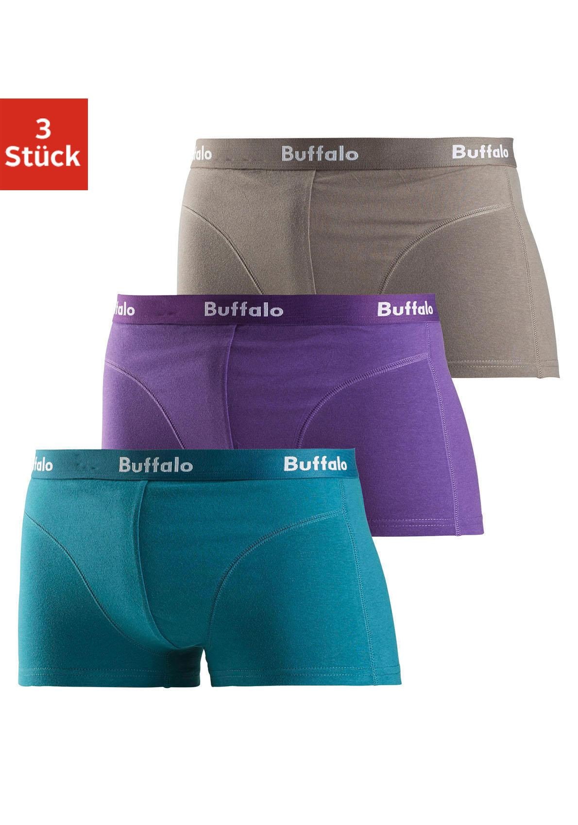 Buffalo Hipster, (Packung, 3 St.), mit Overlock-Nähten vorn