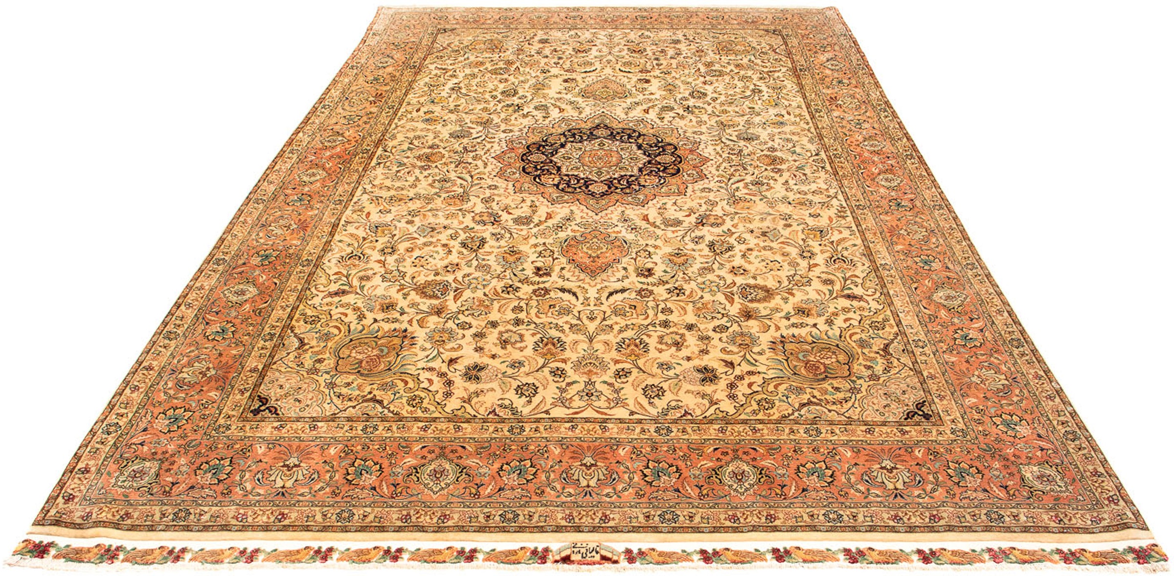 Image of morgenland Orientteppich »Perser - Täbriz - Premium - 320 x 201 cm - braun«, rechteckig, 5 mm Höhe, Wohnzimmer, Handgeknüpft, Einzelstück mit Zertifikat bei Ackermann Versand Schweiz