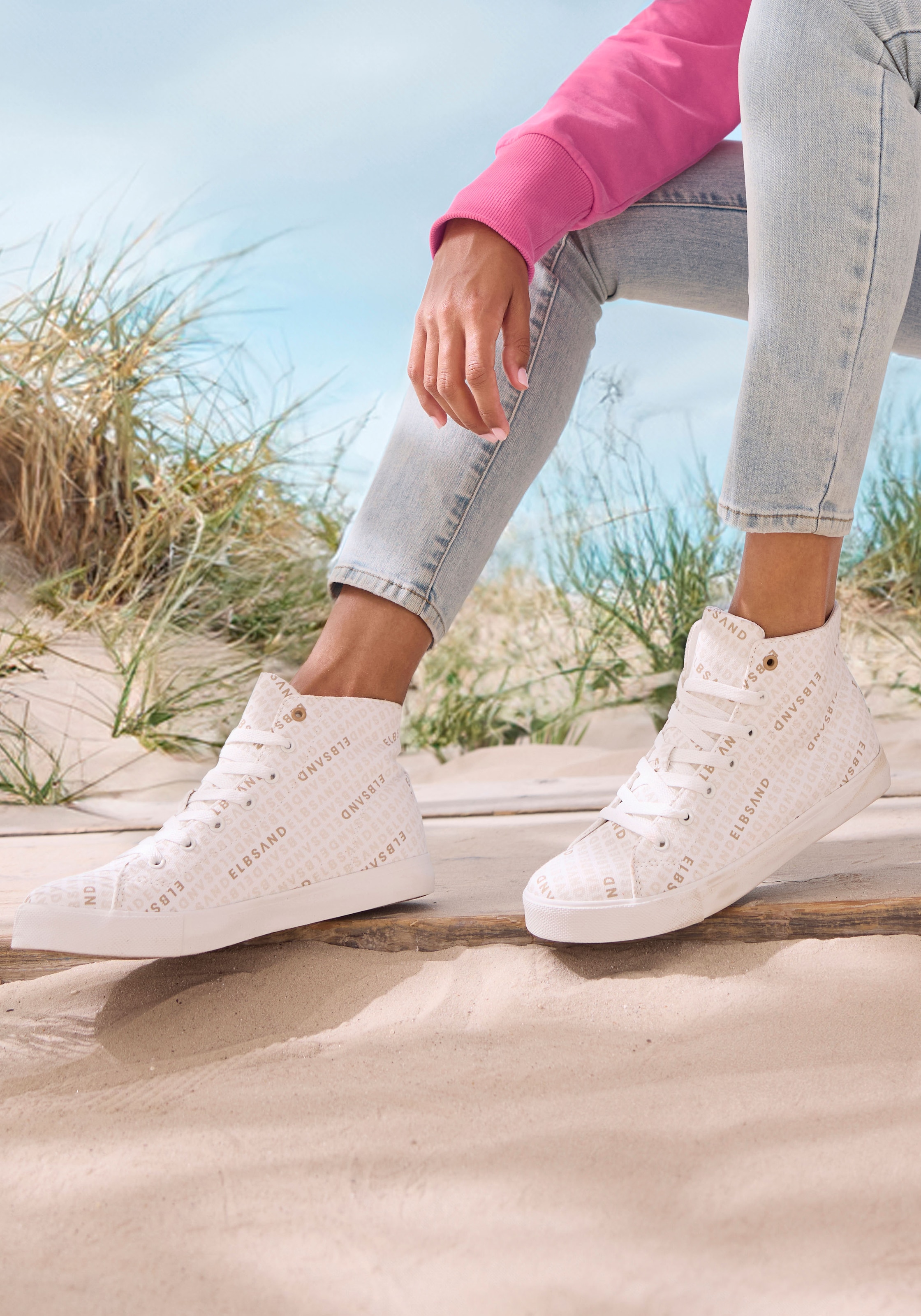 Elbsand Sneaker »Textilschuhe, Schnürschuh«, Schnürhalbschuh, Freizeitschuh, Sommerstiefelette, Stoffschuhe VEGAN