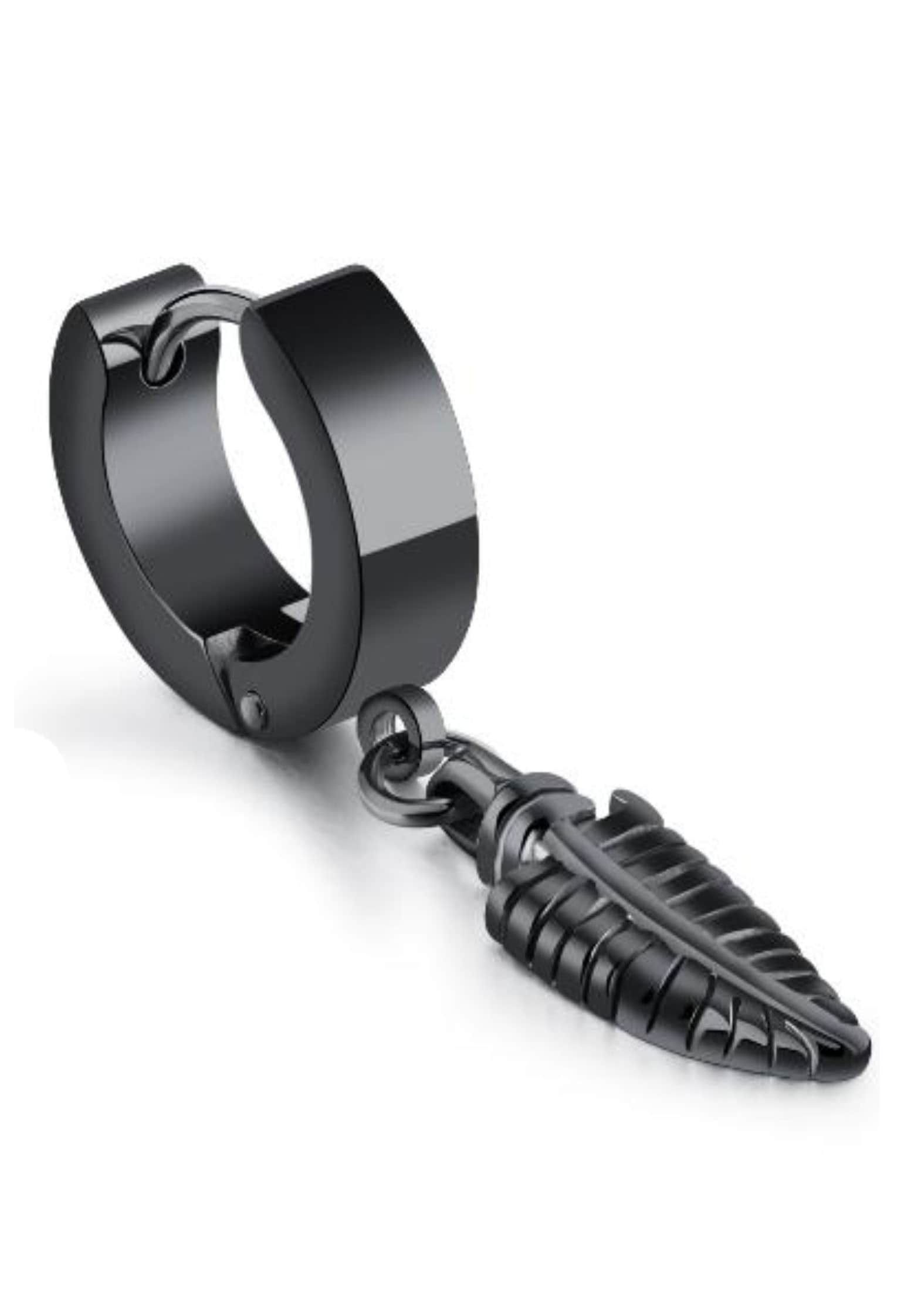 Image of Firetti Single-Creole "Schmuck Geschenk Ohrschmuck einzeln Blatt"
