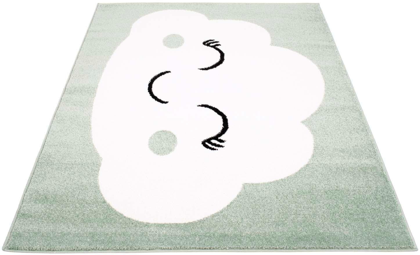 Carpet City Kinderteppich »Bubble Kids 1324«, rechteckig, 11 mm Höhe, Spielteppich, Wolke, Weicher Flor, Pflegeleicht, Kinderzimmer