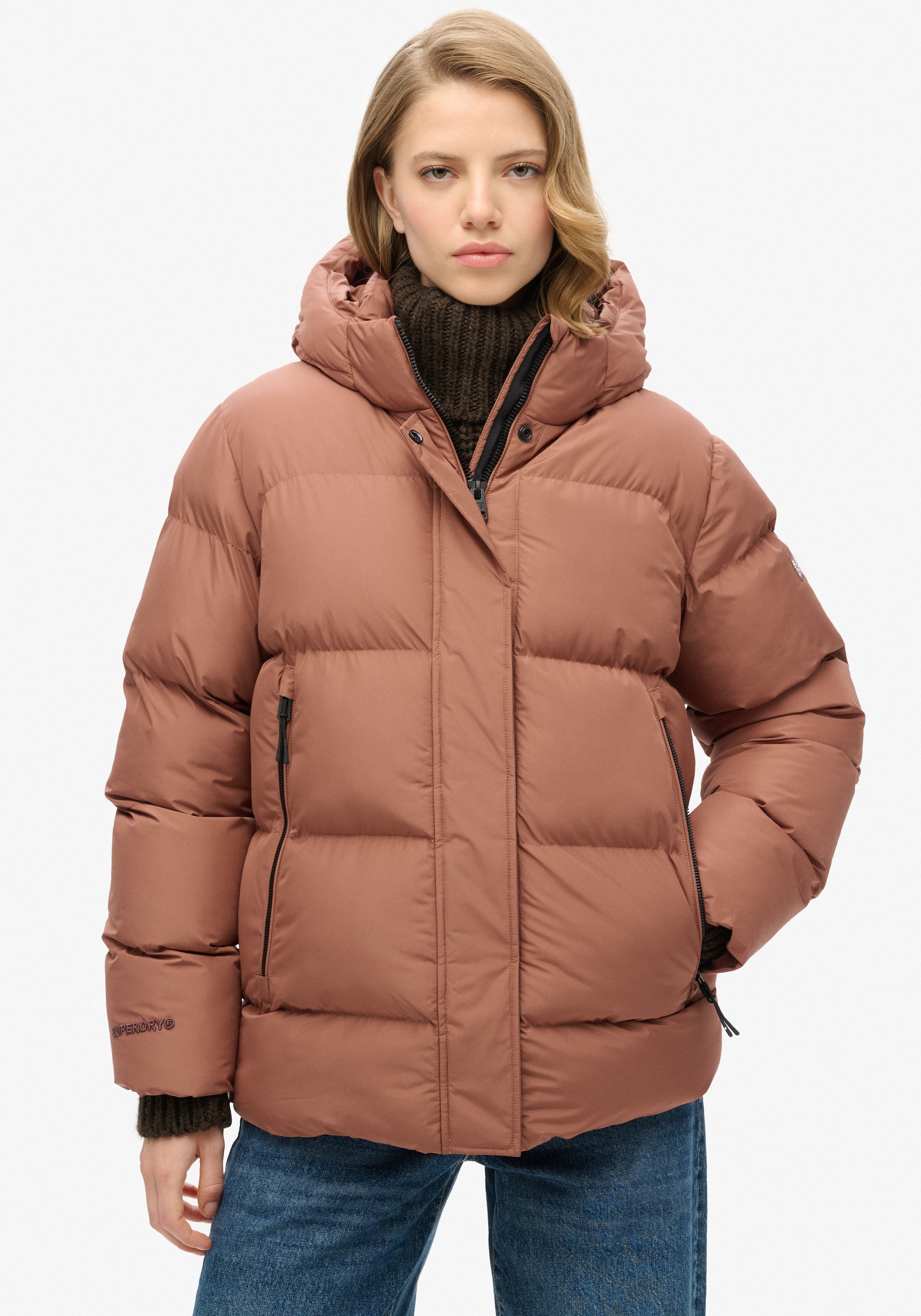 Image of Superdry Steppjacke "HOODED 5 BAFFLE SPORTS PUFFER" mit Kapuze