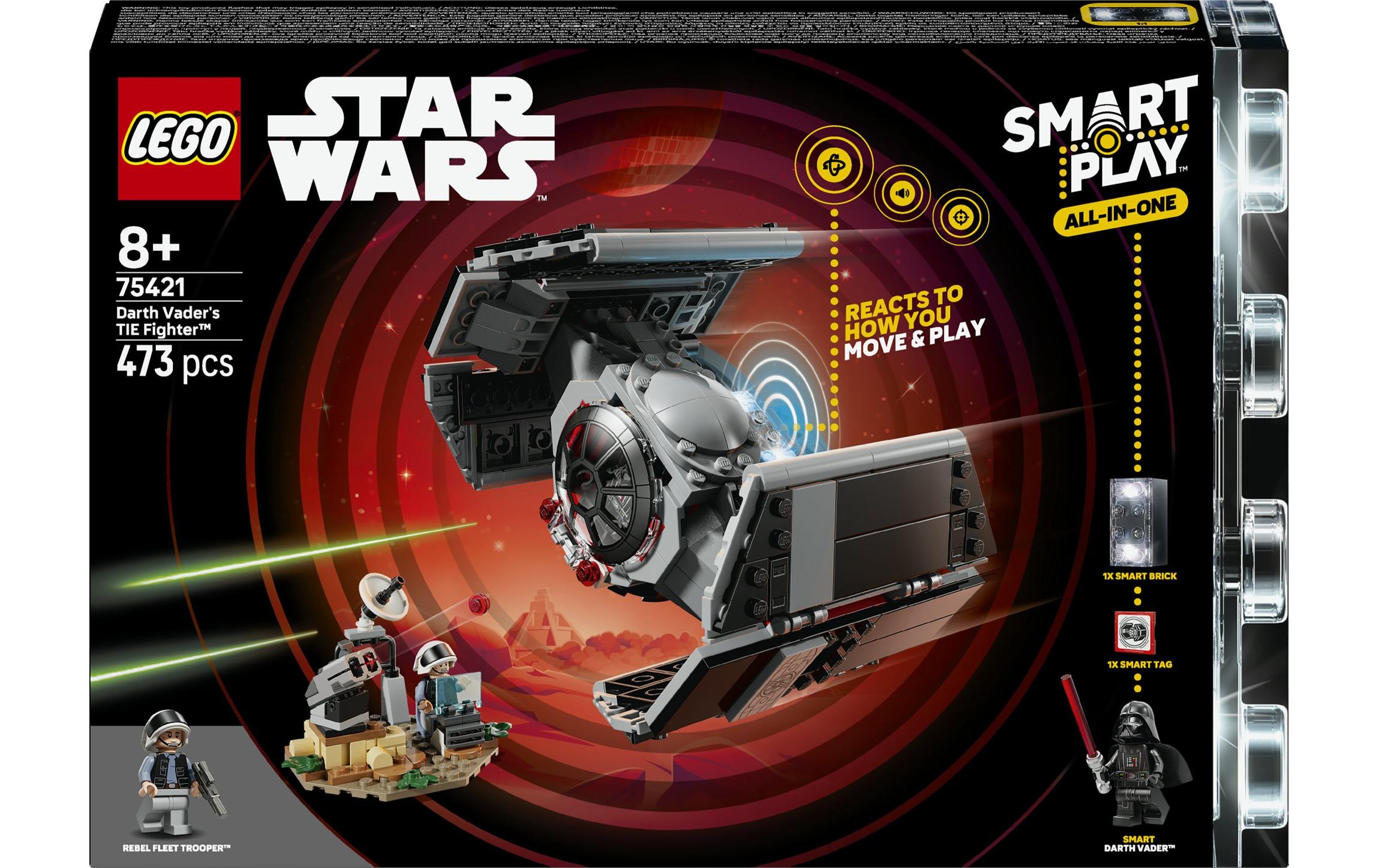 LEGO® Pions de construction »SMART Play: Darth Vaders TIE Fighter (75421), LEGO Star Wars™« inklusive SMART Brick; mit Licht- und Soundeffekten