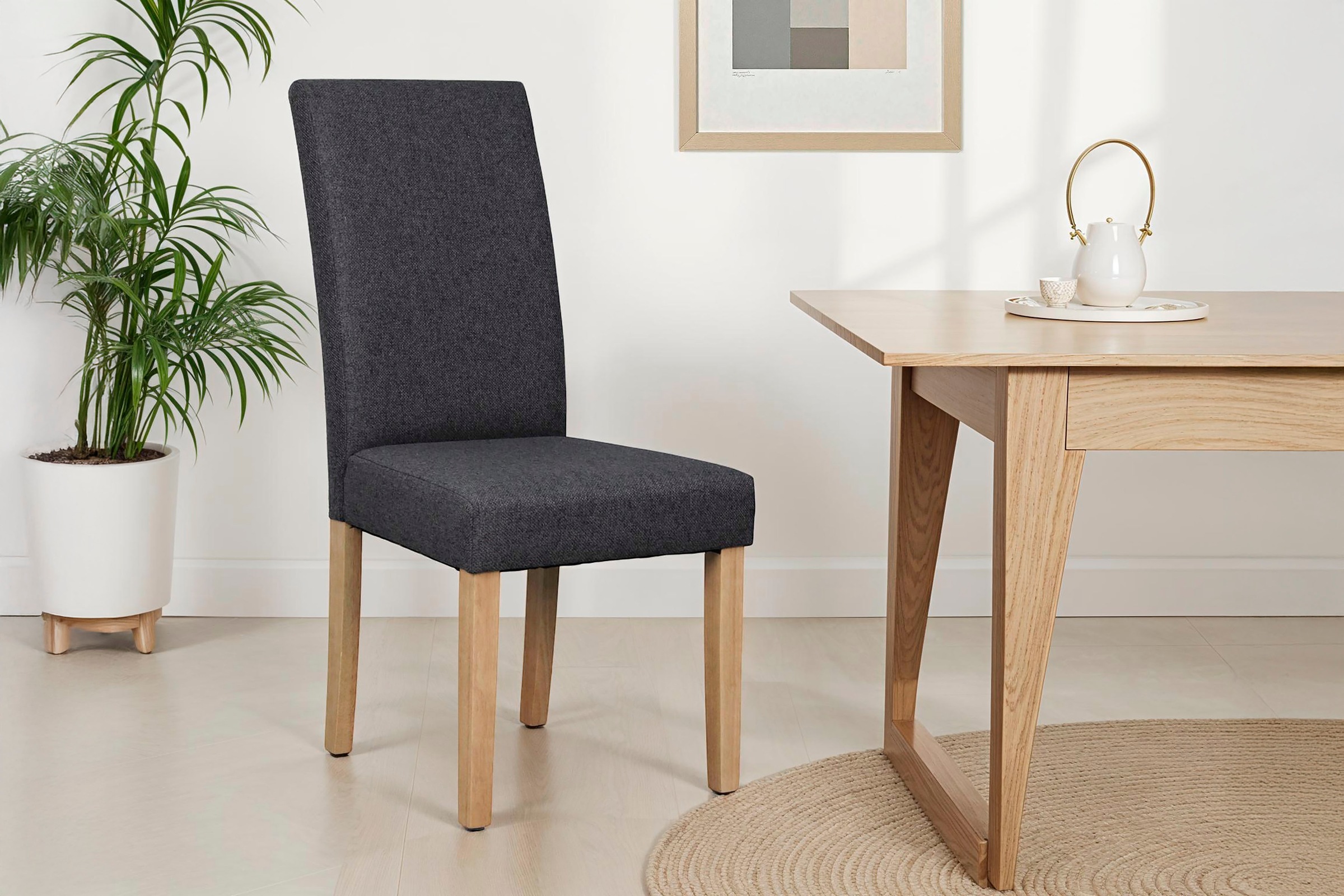 byLIVING Esszimmerstuhl "Elias" (Set) 2 Stk.mit Massivholz - Gestell und gemütlicher Schaumstoffpolsterung