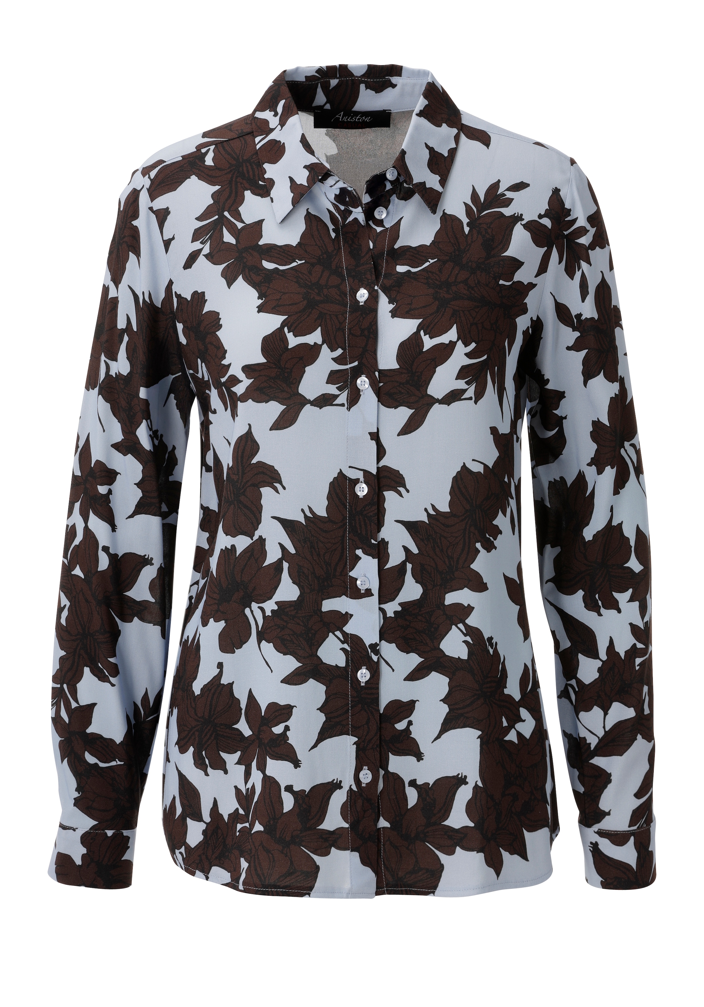 Aniston CASUAL Hemdbluse mit grossflächigen Blättern bedruckt - NEUE KOLLEKTION