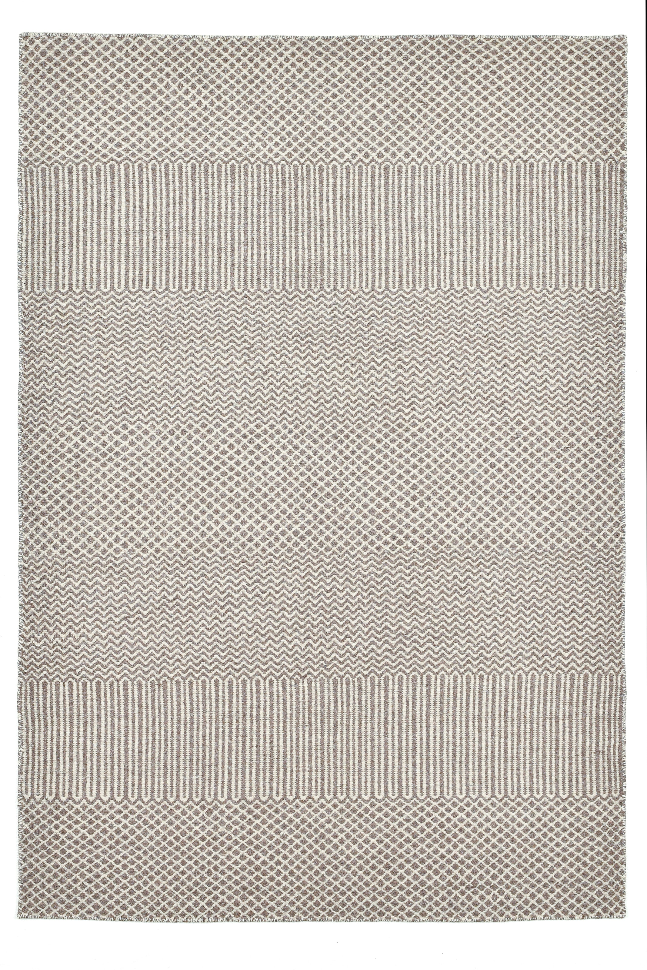 Image of THEKO Wollteppich "Trondheim PO-501" rechteckig 10 mm Höhe Handweb Teppich, Flachgewebe, reine Wolle, handgewebt