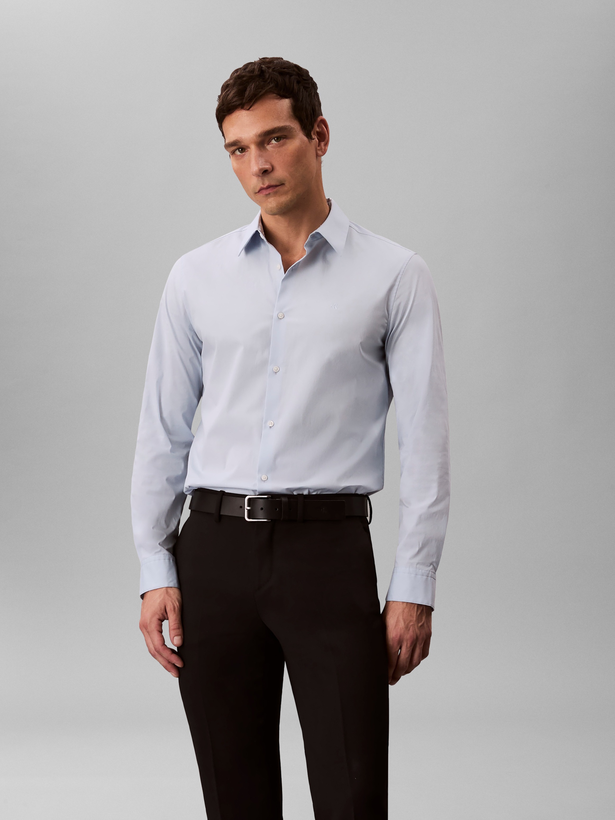 Calvin Klein Chemise à manches longues »LONG SLEEVE SOLID STRETCH SLIM SHIRT« slim fit, in Unifarbe