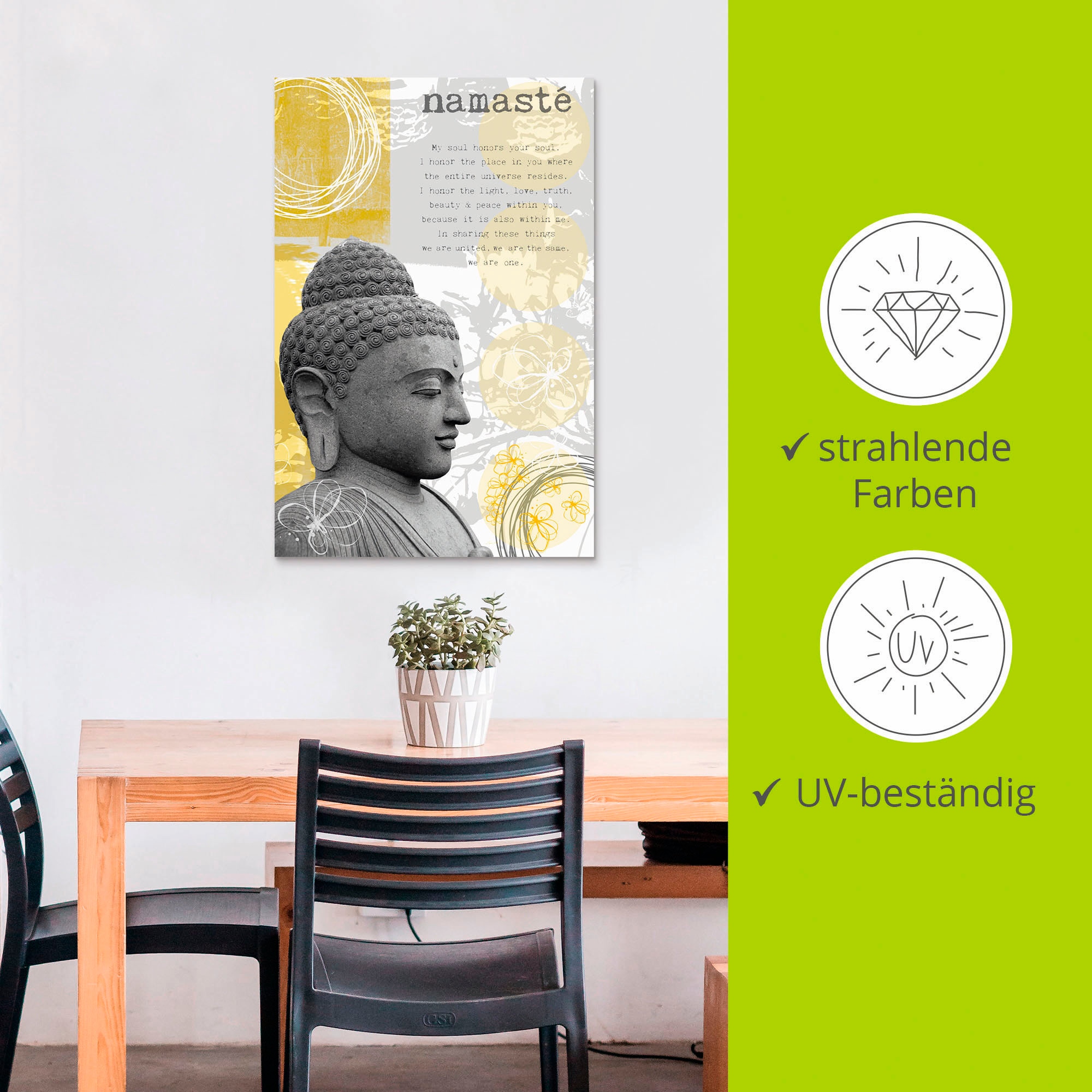 Artland Wandbild »Buddha I«, Religion, (1 St.), als Alubild, Outdoorbild, Poster in verschied. Grössen