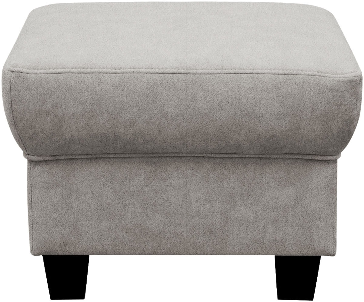GOODproduct Hocker »Sillkeborg 59 x 59 cm, kompakt, komfortabel & mit Holzfüssen« aus pflegeleichtem, weichem Luxus-Microfaser