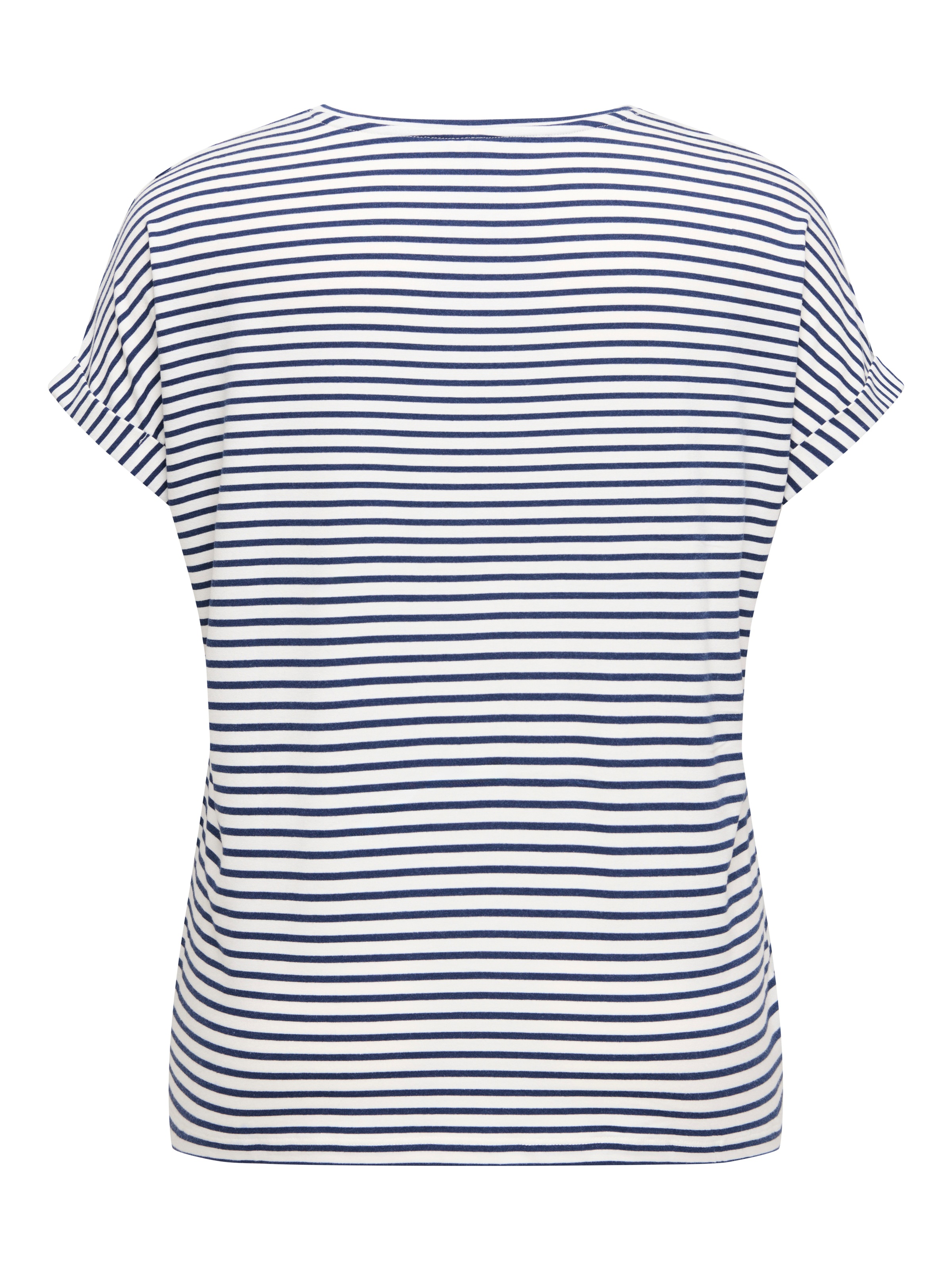 ONLY CARMAKOMA Kurzarmshirt »CARMOSTER STRIPE S/S O-NECK TOP JRS«