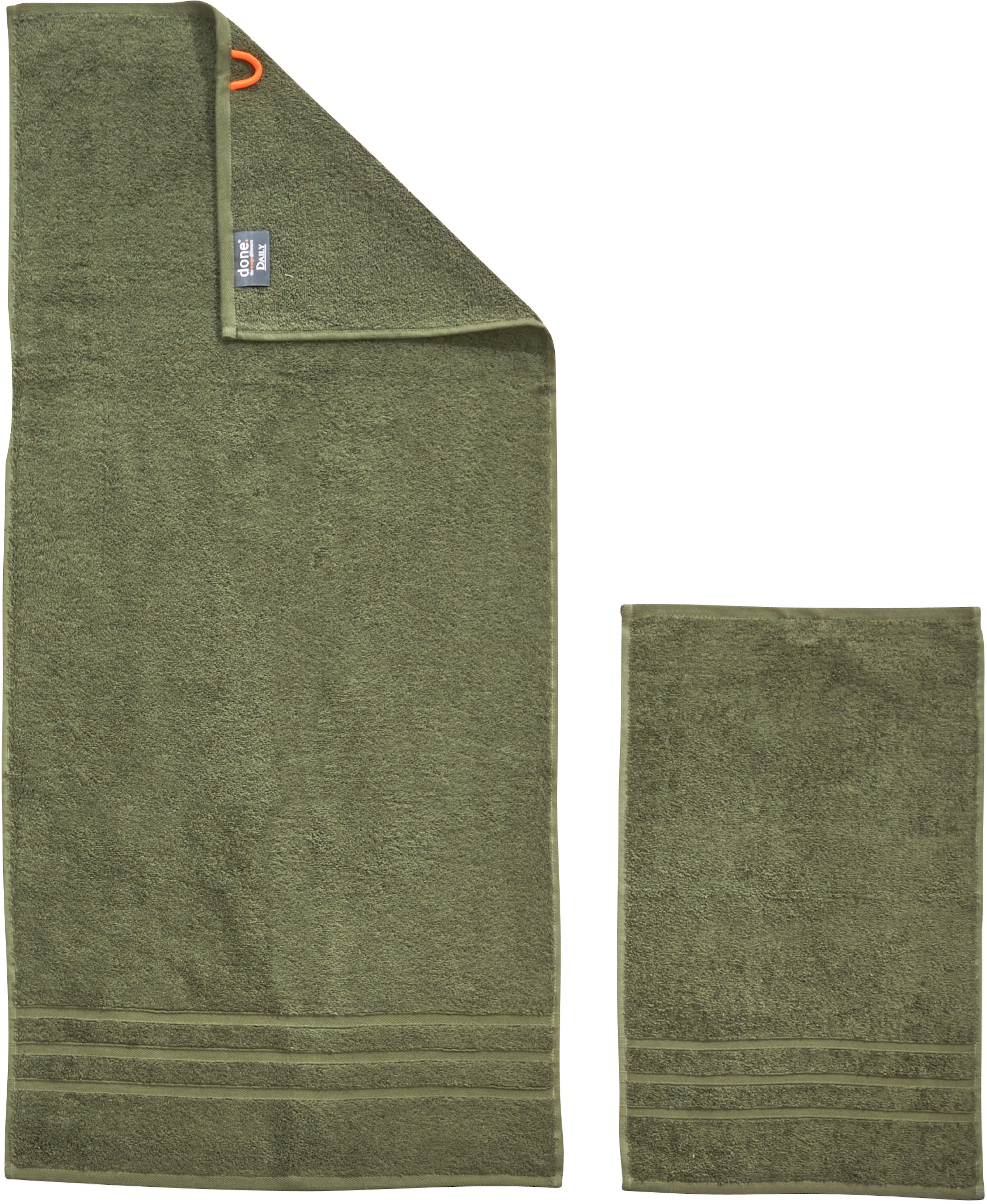 done.® Set de serviettes »Daily Uni« Set 4 cuis Frottee en feutre saugfähiges Walkfrottier, in verschiedenen Set Varianten erhältlich