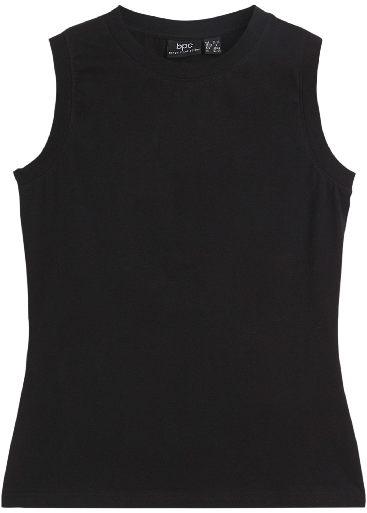 bonprix Shirttop »Tanktop mit reiner Baumwolle« Tanktop hochgeschlossen