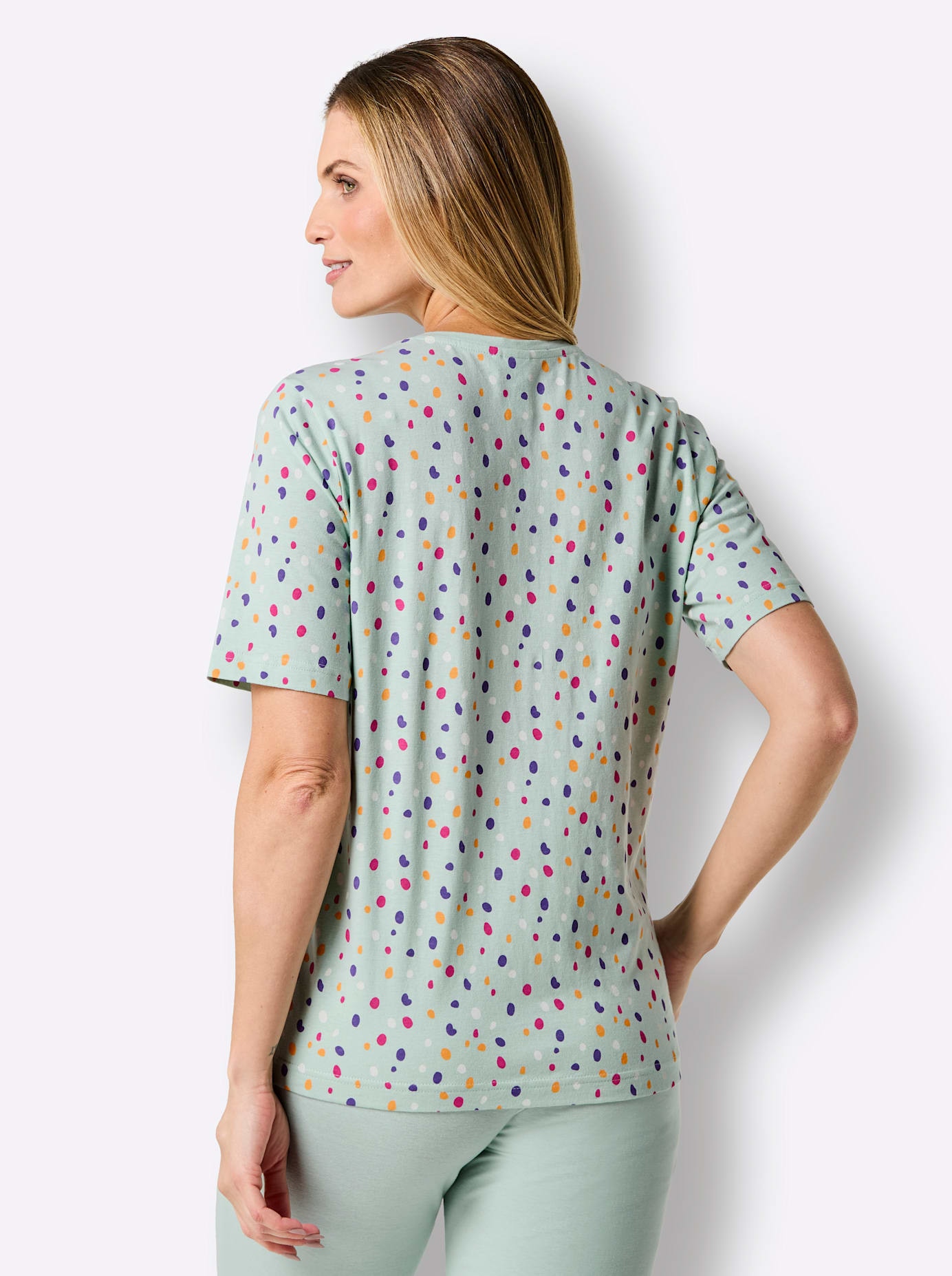 wäschepur Kurzarmshirt »Schlafanzug-Shirt«, (1 tlg.)
