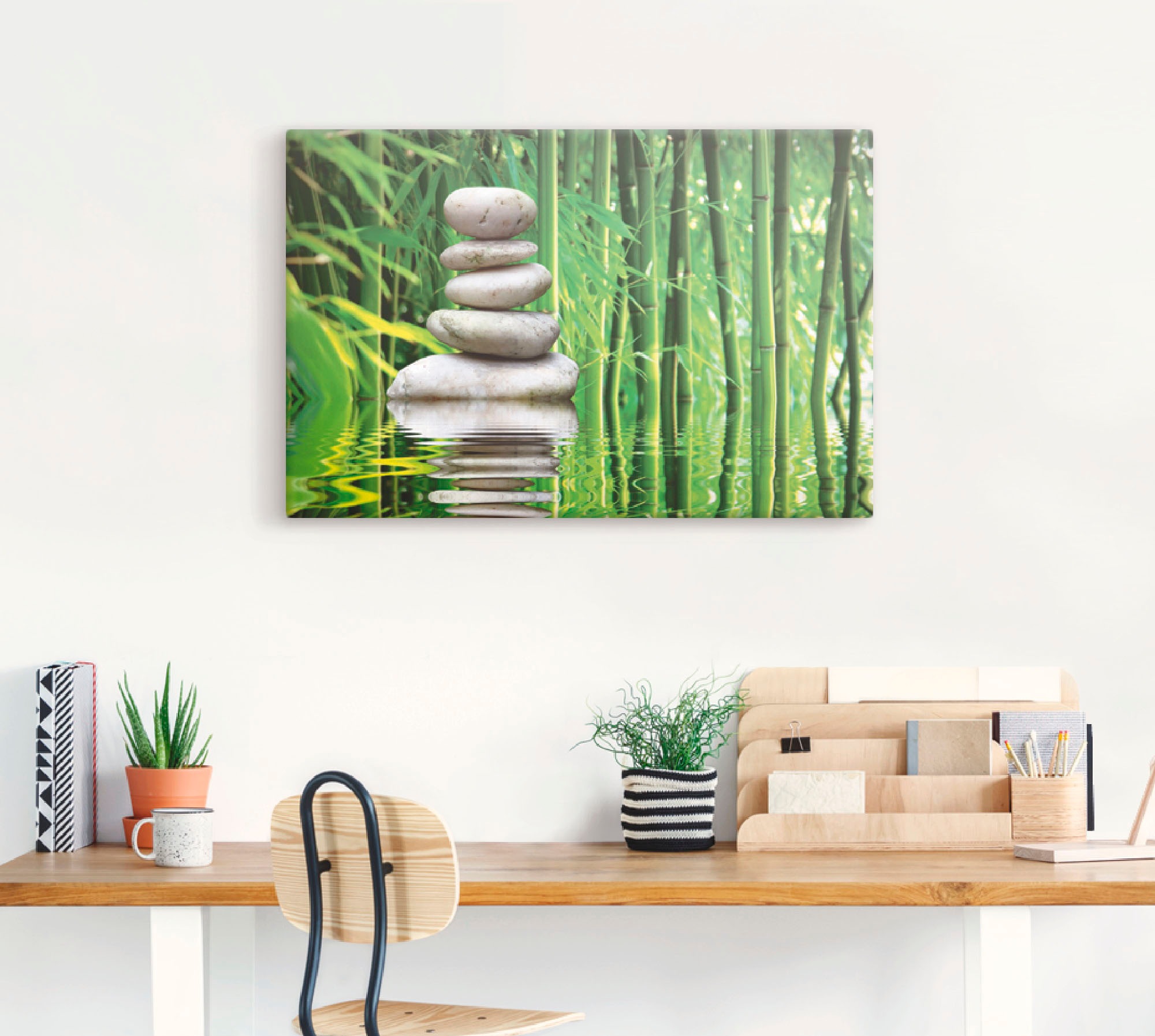 Artland Leinwandbild "Balance" Zen 1 Stk. tlg. auf Holzrahmen gespannt