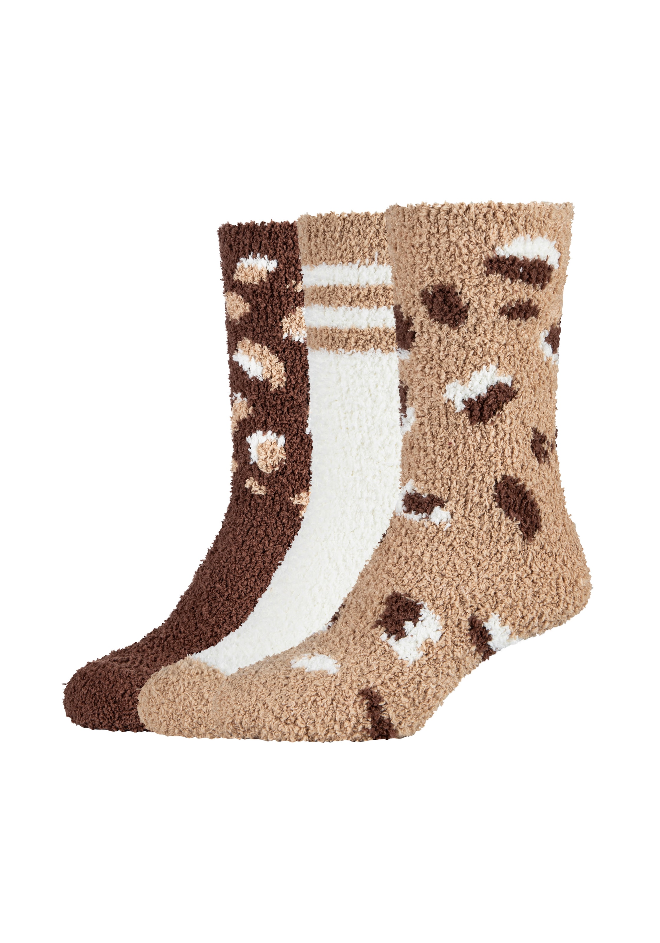 Image of Camano Socken 3 Paar, mit gemustertem Design, angenehm wärmende, kuschelige Qualität