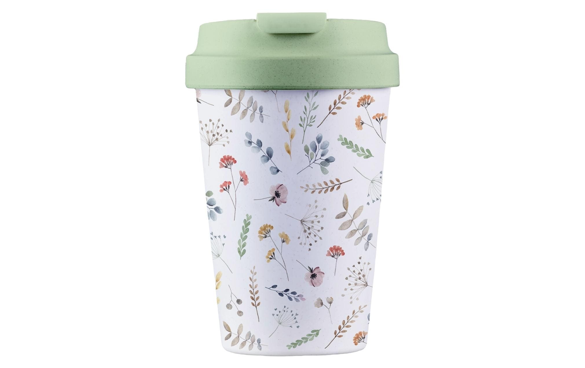 Image of Coffee-to-go-Becher "BioLoco Easy Cup Watercolorflowers 350 ml"