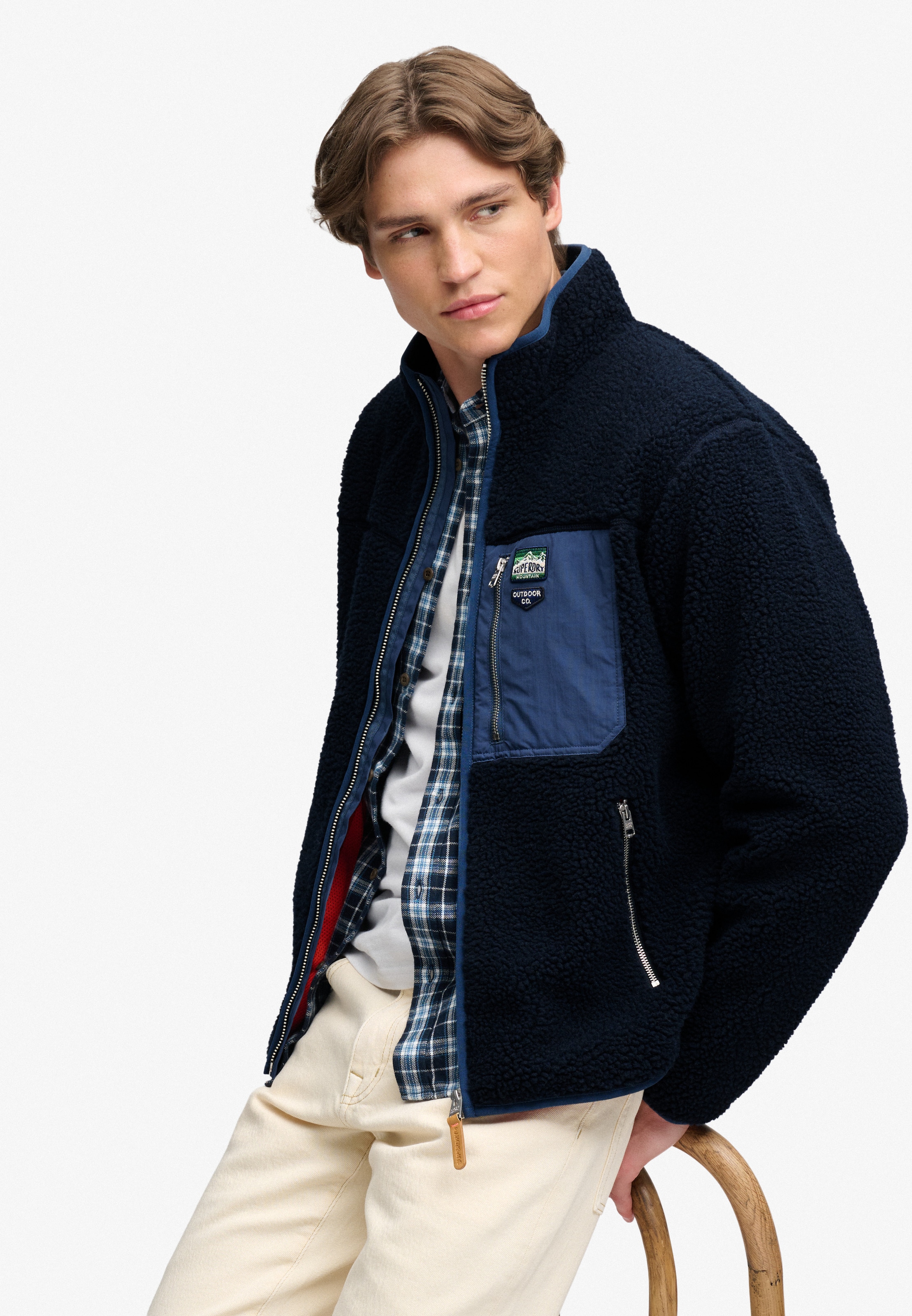 Superdry Veste sweat »VINTAGE RETRO FULL ZIP FLEECE« fibre synthétique, coupe décontractée
