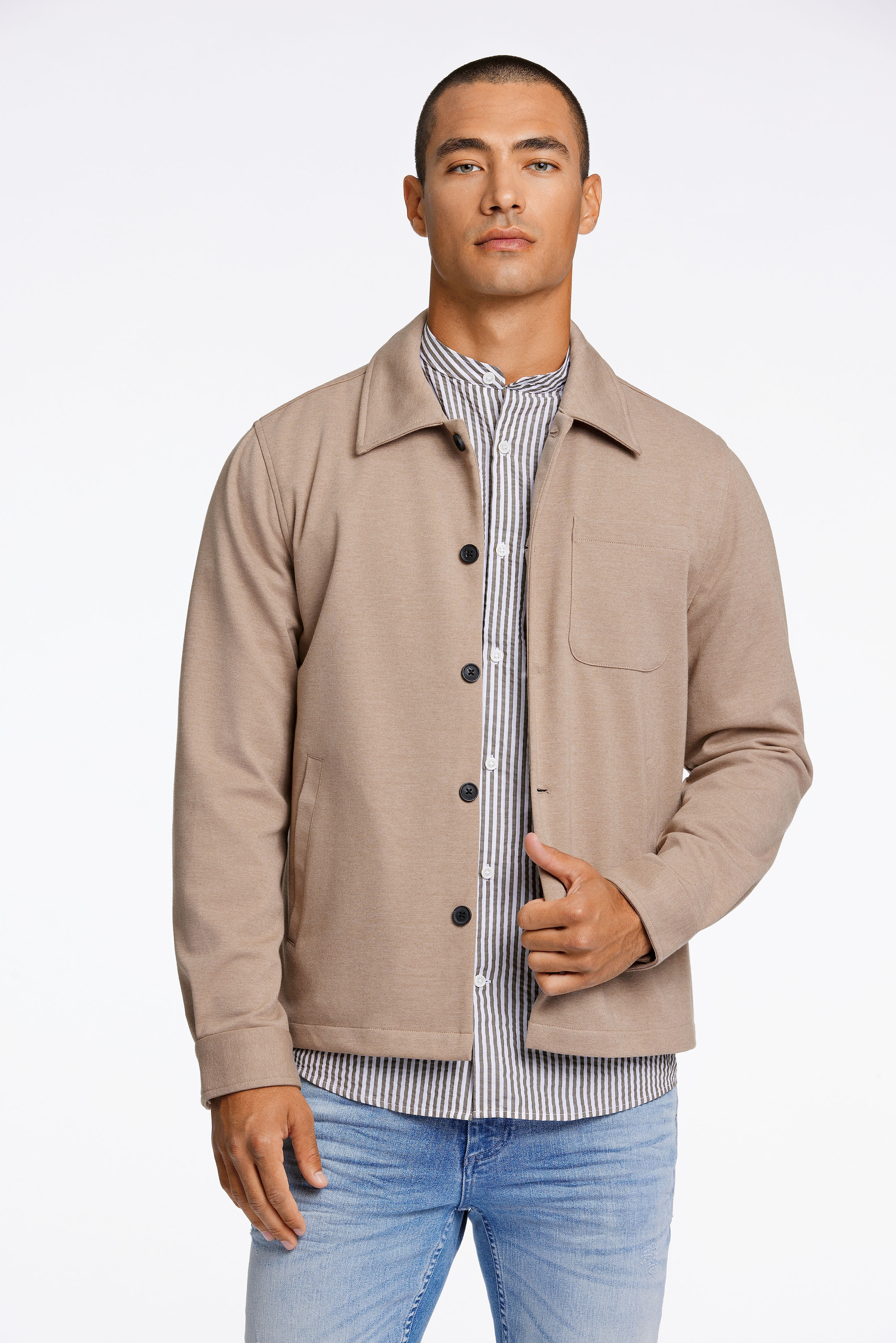 Image of LINDBERGH Blusenjacke ohne Kapuze mit Brusttasche und Eingrifftaschen