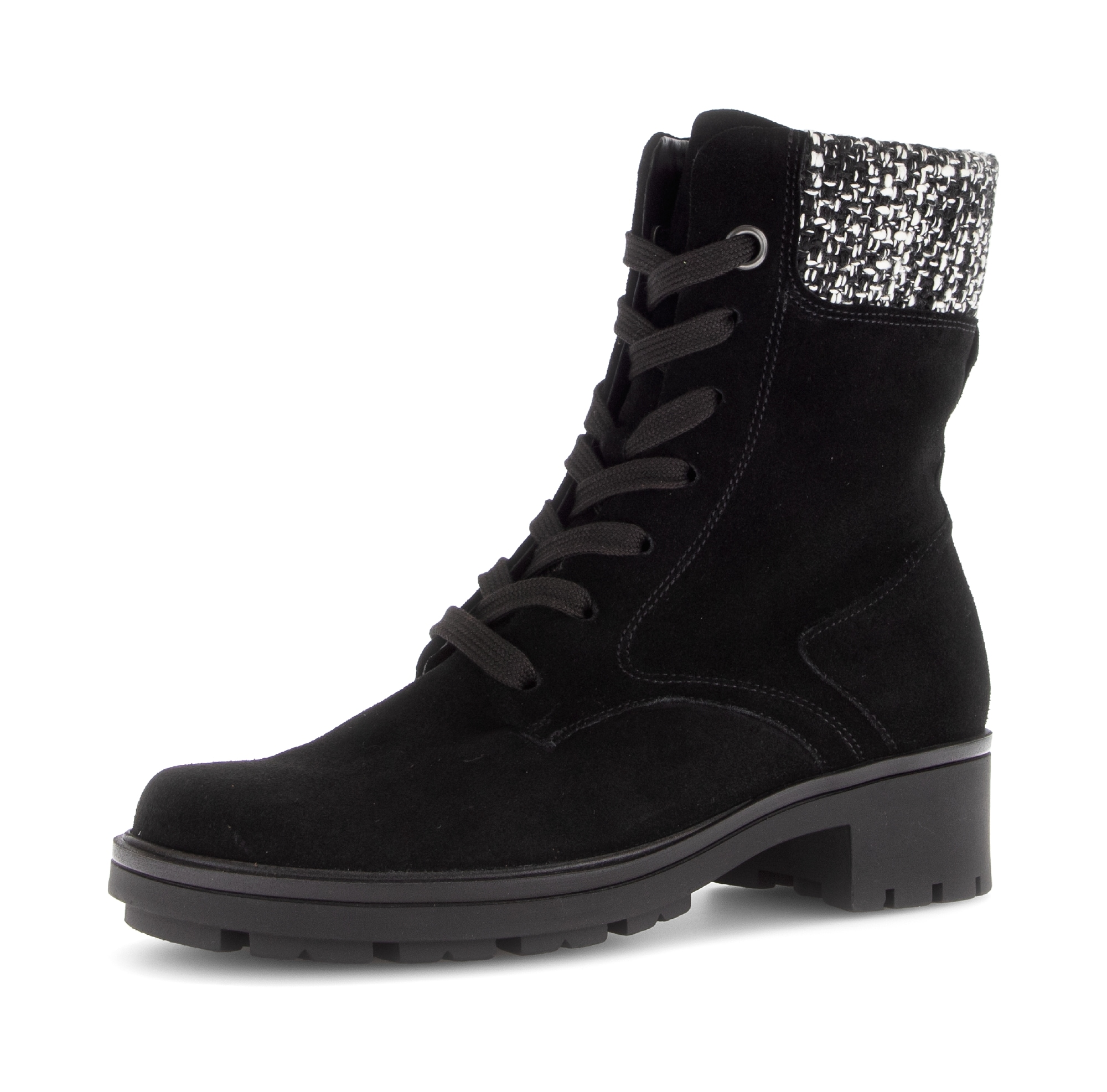 Image of Gabor Schnürstiefelette, Blockabsatz, Schnürboots in Bequemweite G (= weit)