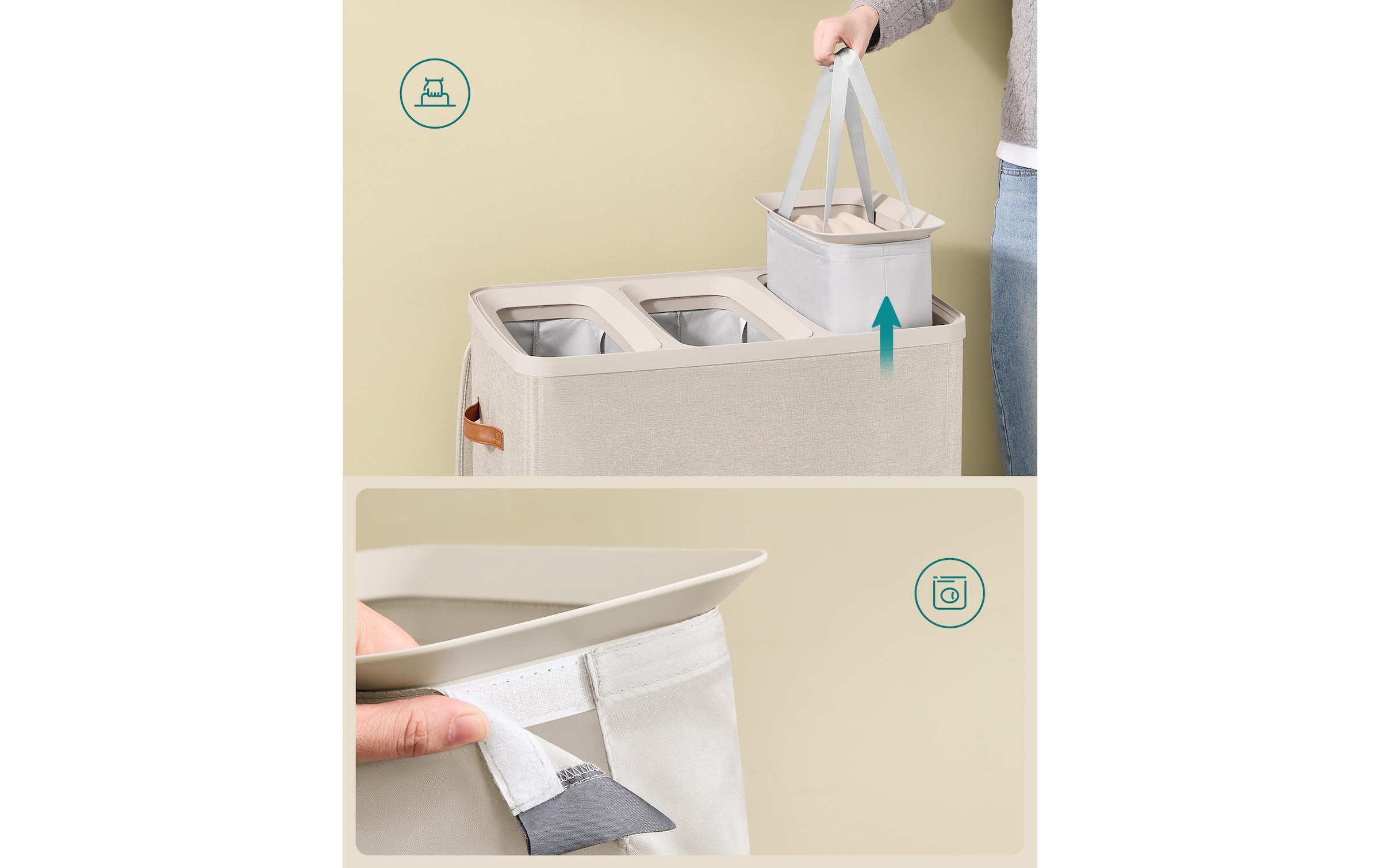 SONGMICS Wäschekorb »Laundry Basket 190 l«