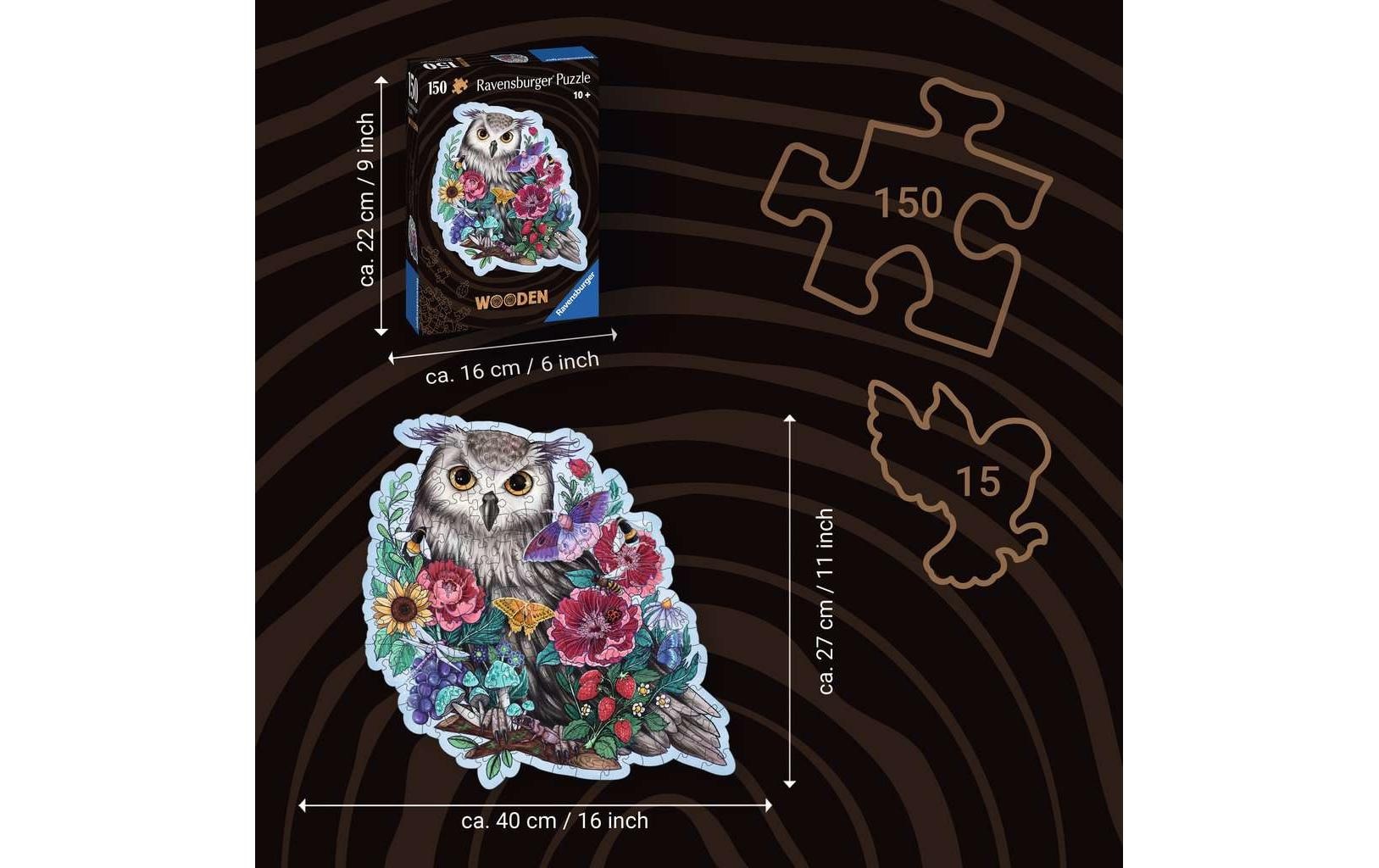 Ravensburger Puzzle »Wooden, Geheimnisvolle Eule« fabriqué en Europe