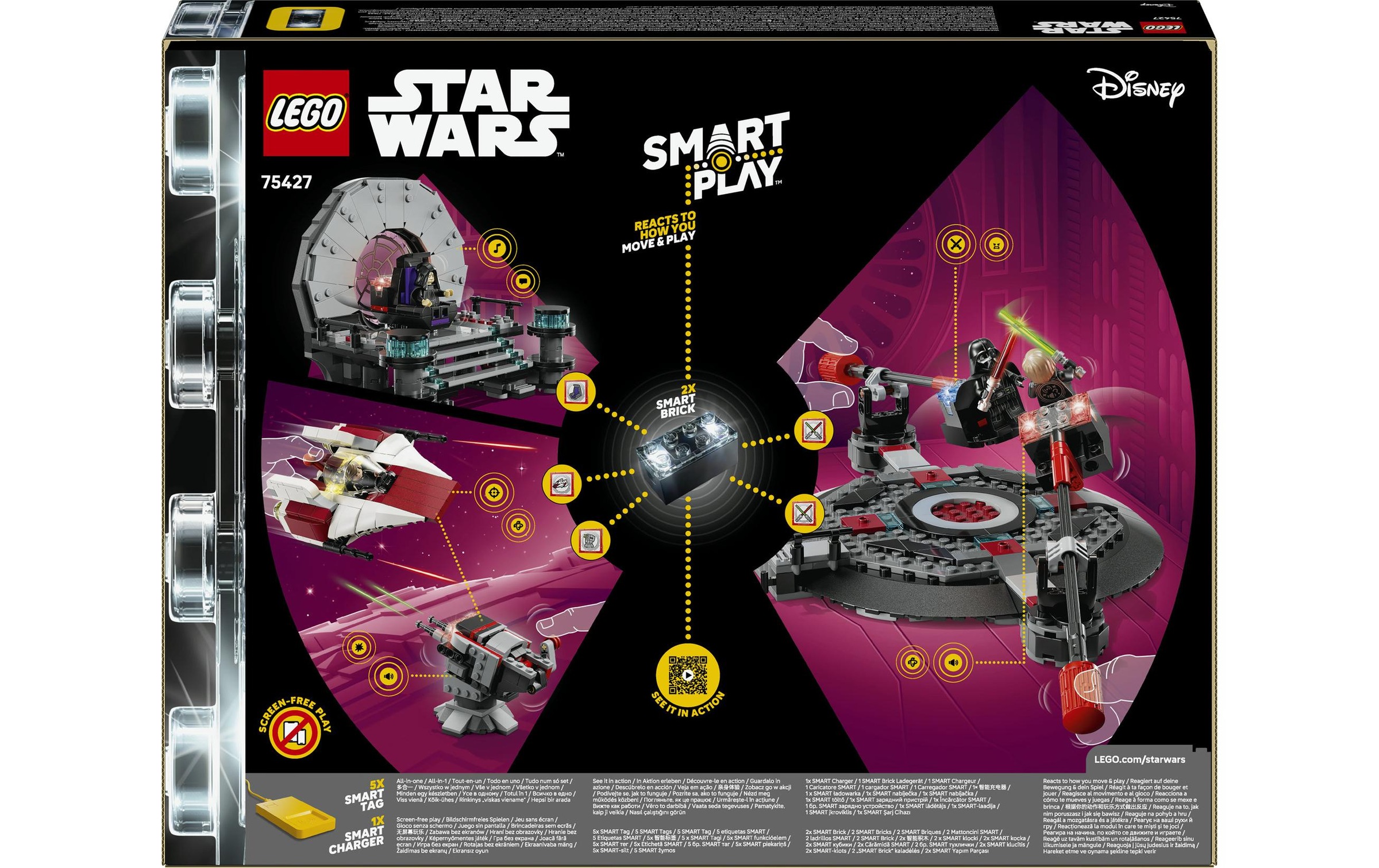 LEGO® Pions de construction »SMART Play: A-Wing und das Duell im Thronsaal (75427), LEGO Star Wars™« inclut SMART Brick; avec effets lumineux et sonores