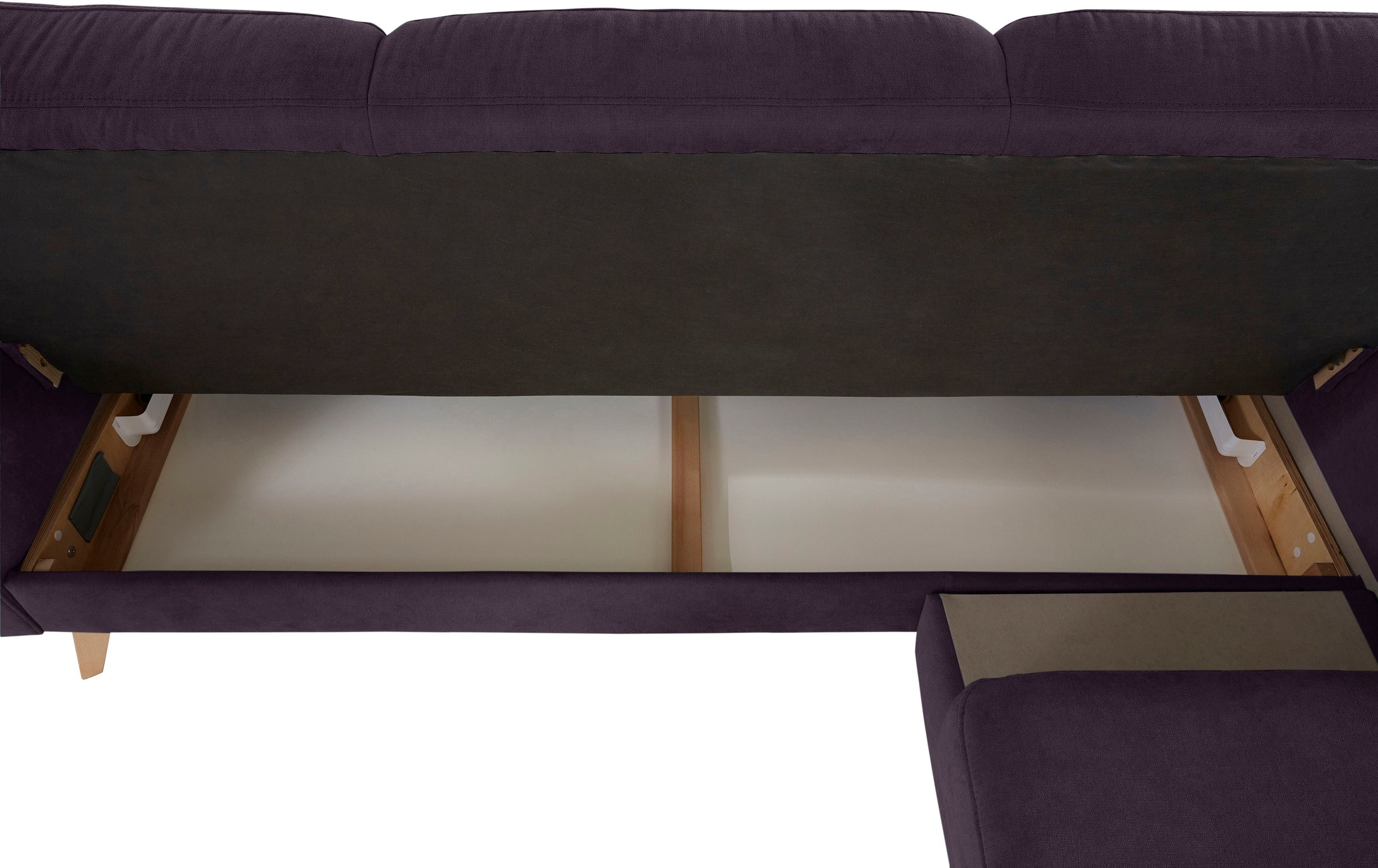 exxpo - sofa fashion Ecksofa »Nappa, kompakt und komfortabel, bequem, zeitloses Design, L-Form«, tolle Detailverarbeitung, inkl. Bettfunktion und Bettkasten