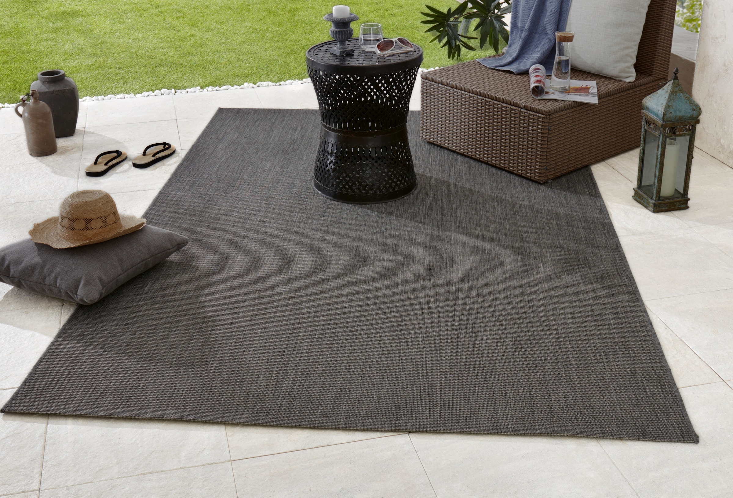 Image of HANSE Home "Match" rechteckig 8 mm Höhe In-& Outdoor, Kurzflor, Läufer, Modern, Unifarben, Wohnzimmer, Balkon
