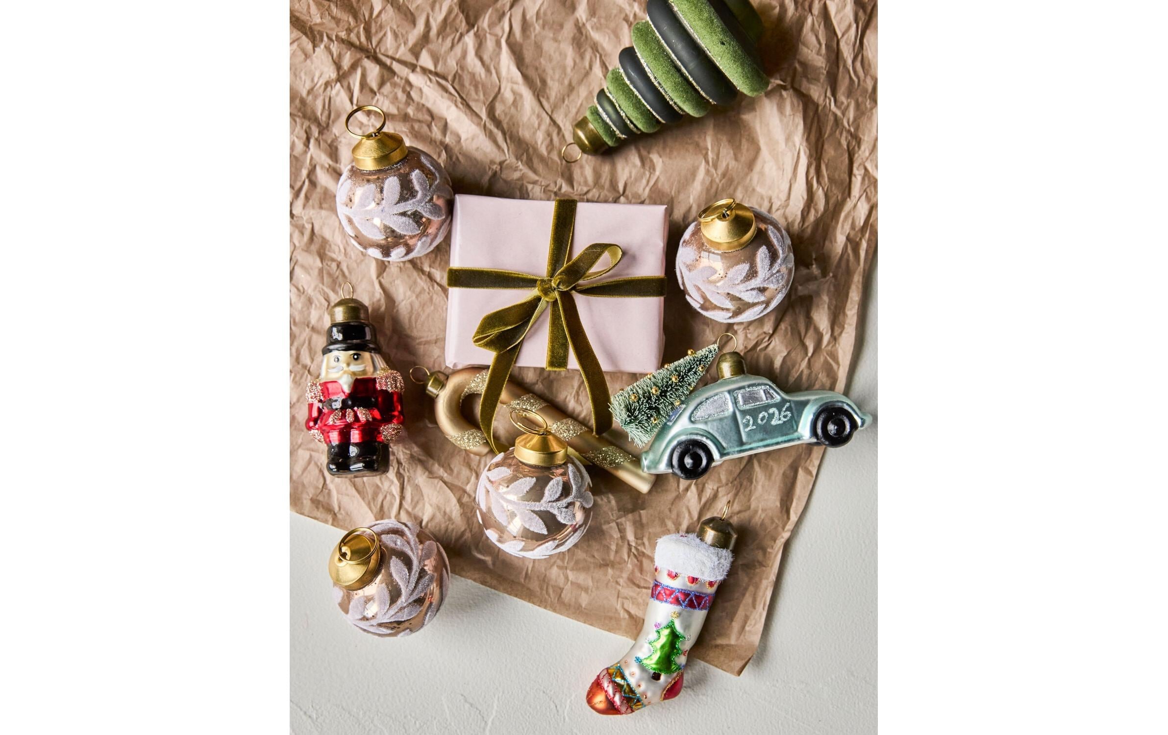 House Doctor Weihnachtsbaumkugel »House Doctor Weihnachtskugel Vellu Ø 6 cm, 4 Stück «
