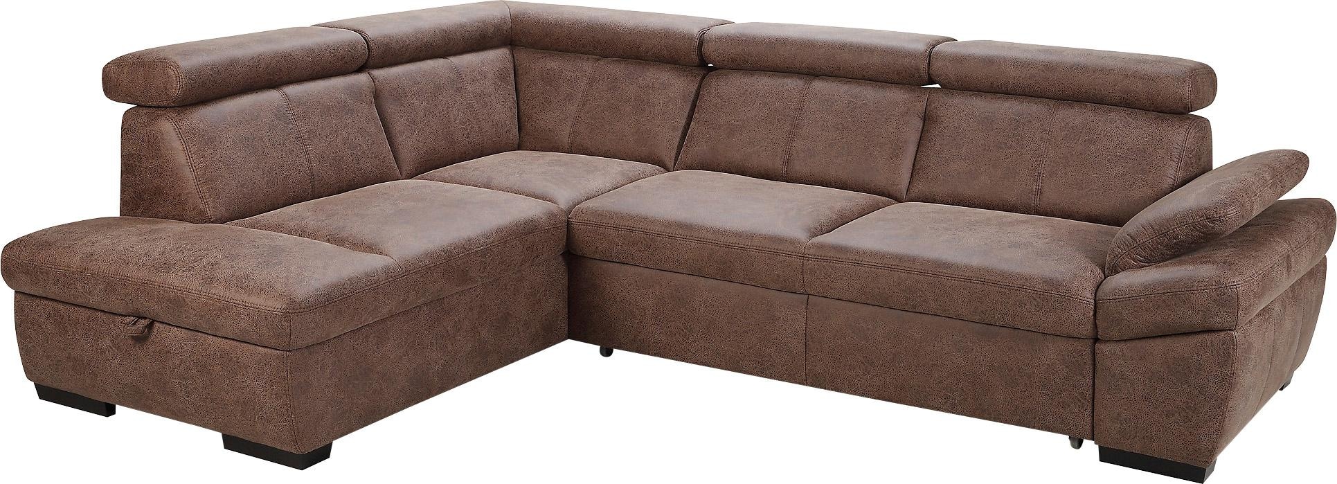 exxpo - sofa fashion Ecksofa »Salerno, klassisch modernes Funktionssofa, hoher Sitzkomfort, L-Form«, inkl. Kopf- und Armteilverstellung, wahlweise mit Bettfunktion