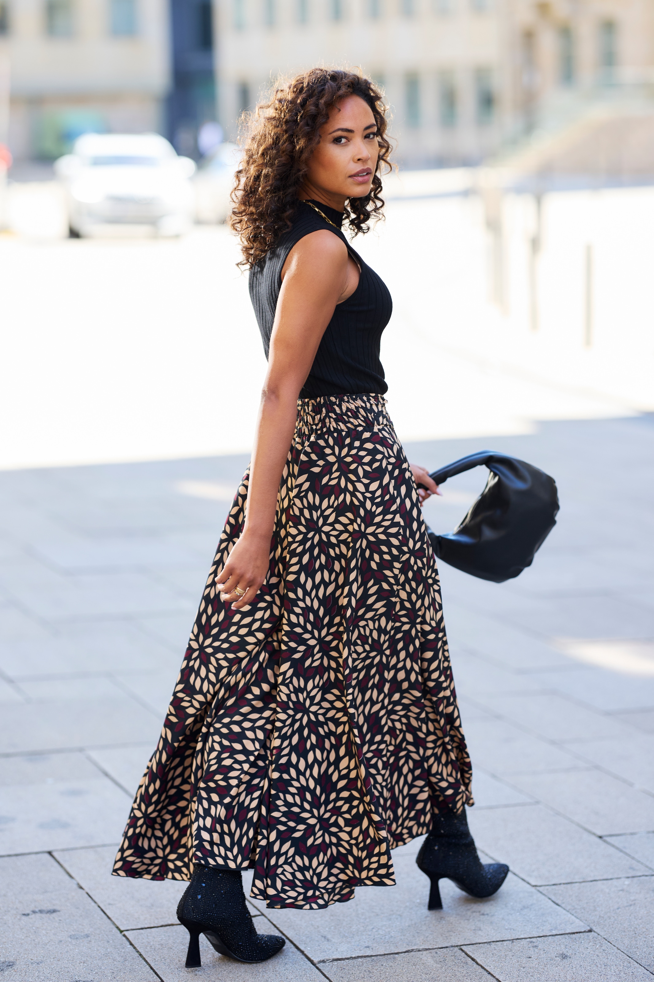 LASCANA Jupe-culotte aus glatter Ware, Culotte, extraweites Bein