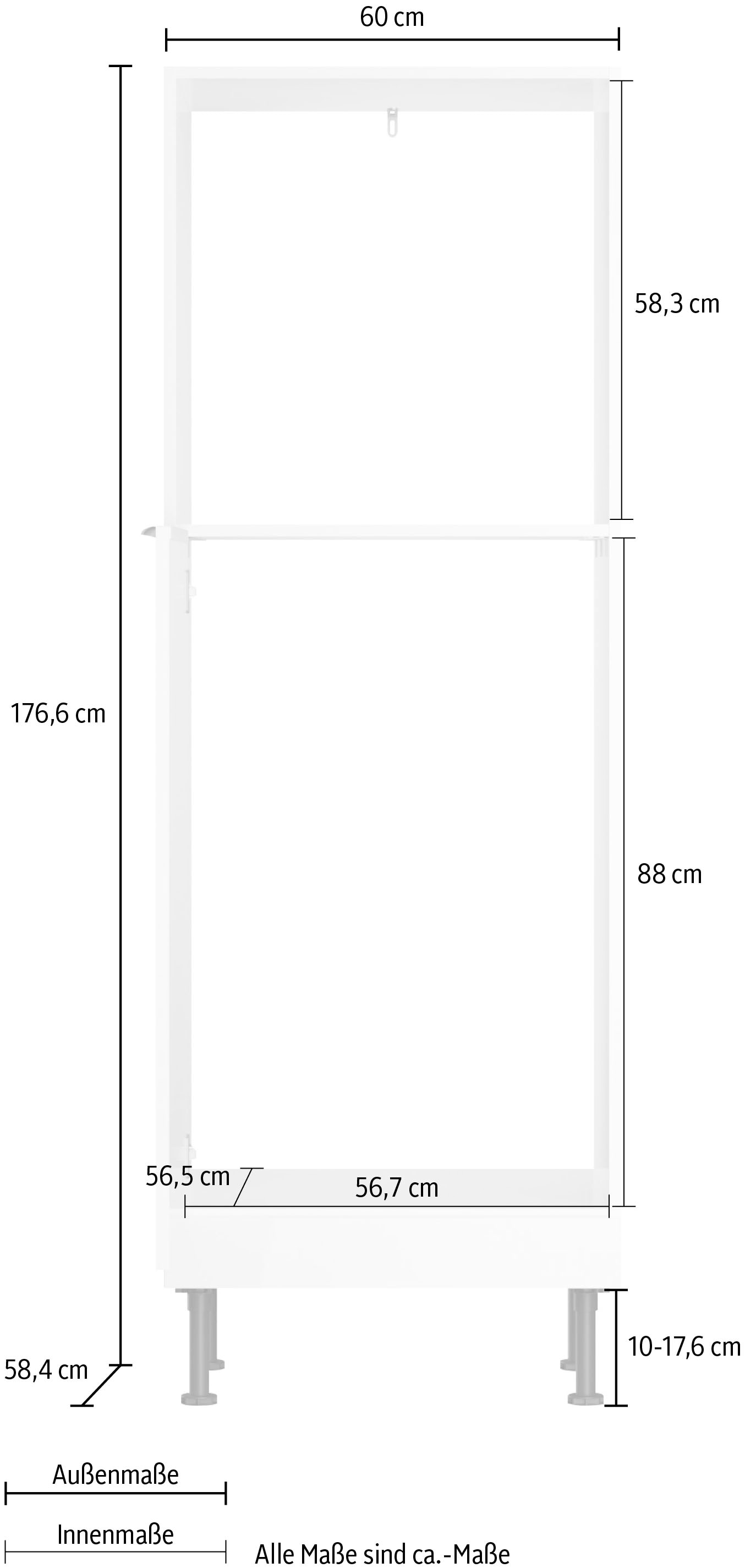 KOCHSTATION Backofen/Kühlumbauschrank »KS-Aken«