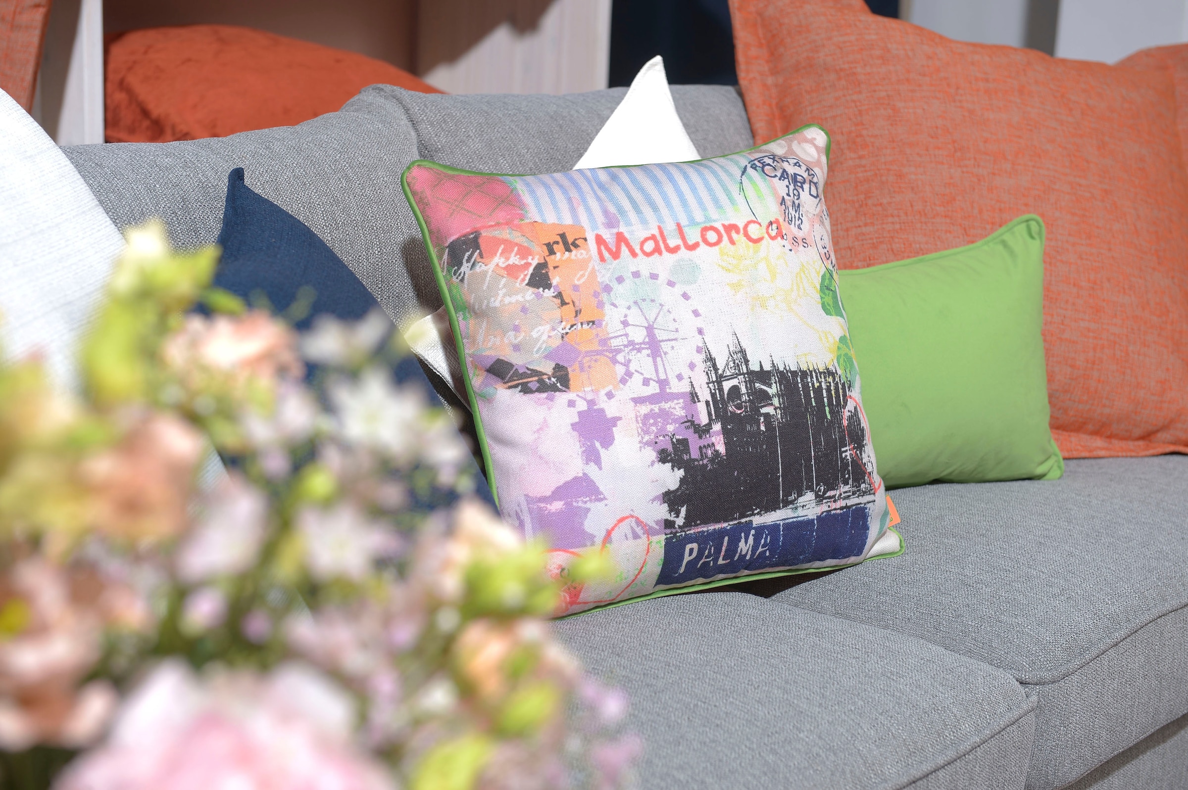 H.O.C.K. Dekokissen »Lieblingsstädte MALLORCA« mit Mallorca-Motiv, Wendekissenhülle mit Füllung, 1 Stück