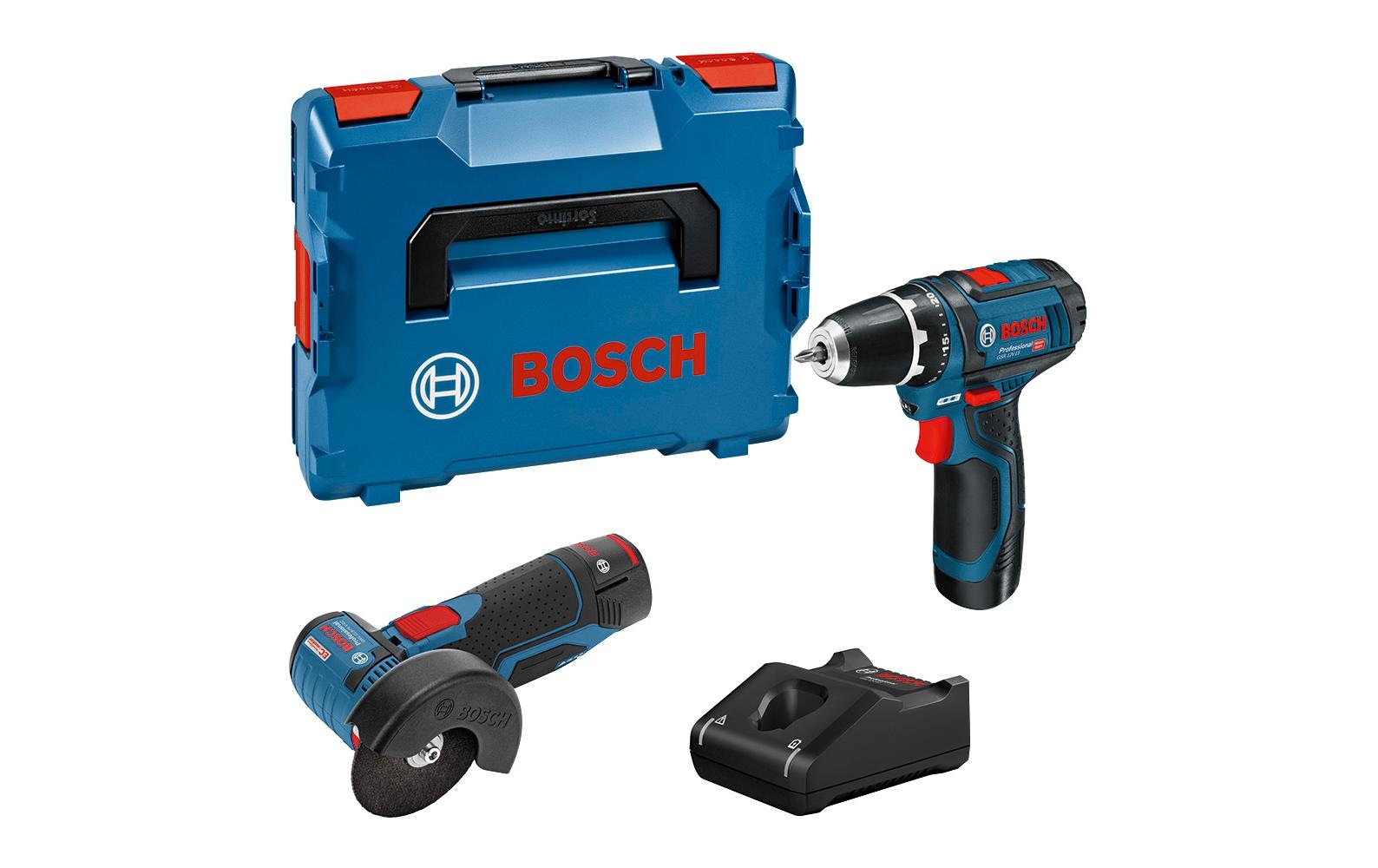 Bosch Professional Akku-Bohrschrauber »Set 12 V-GSR+GWS+2 x 2.0Ah«, (Set)