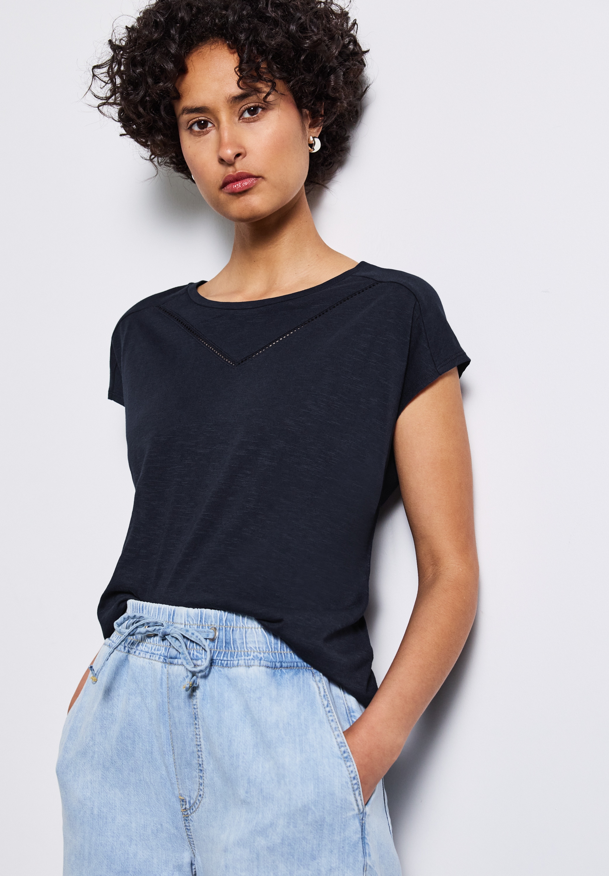 STREET ONE Shirttop, mit Deko-Tape