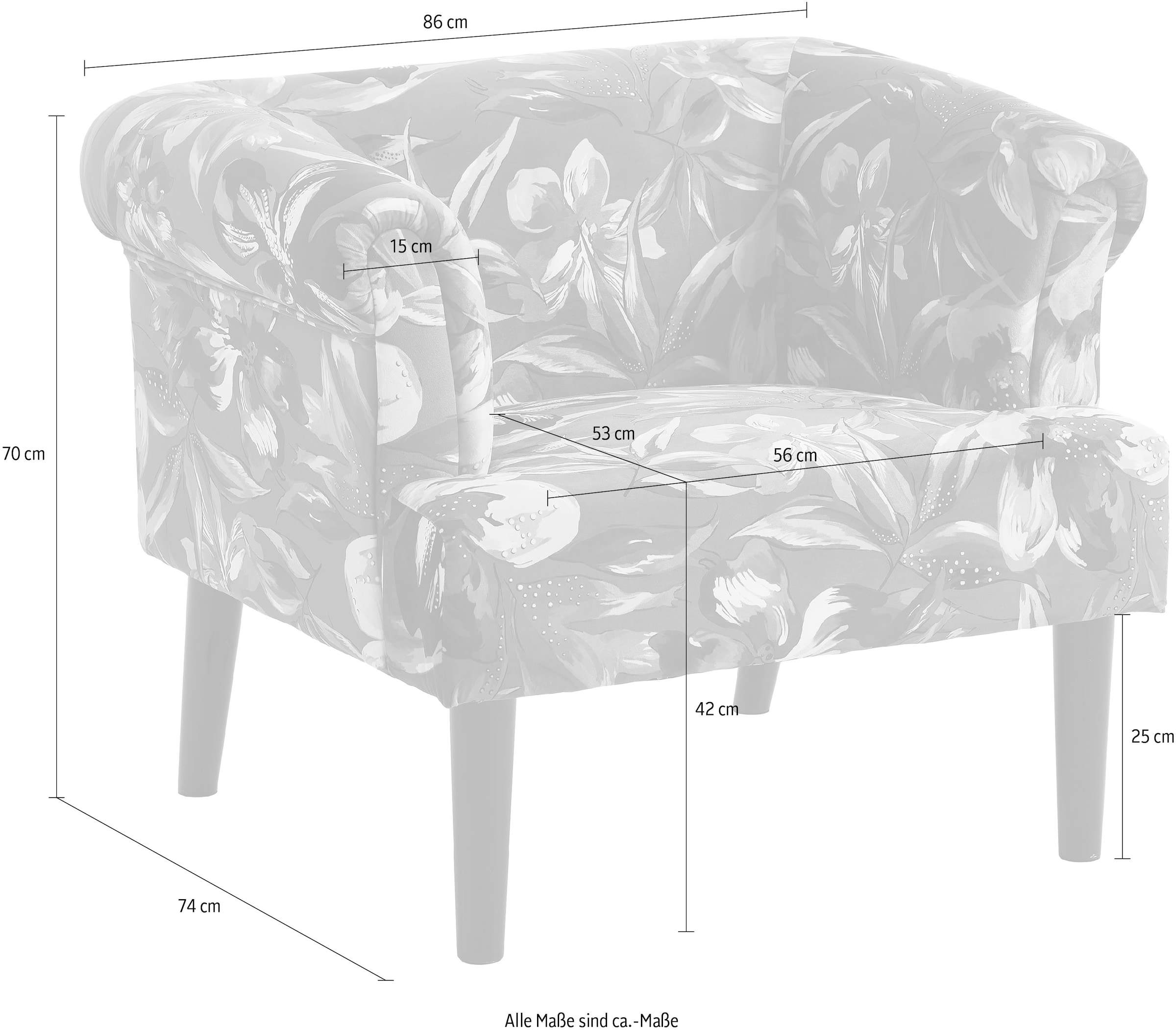 ATLANTIC home collection Sessel »Charlie«, Loungesessel mit  Wellenunterfederung bequem kaufen