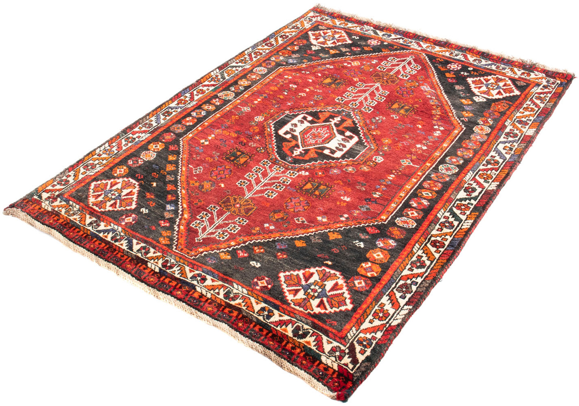 Image of morgenland Orientteppich »Perser - Nomadic - 148 x 108 cm - dunkelrot«, rechteckig, 10 mm Höhe, Wohnzimmer, Handgeknüpft, Einzelstück mit Zertifikat bei Ackermann Versand Schweiz